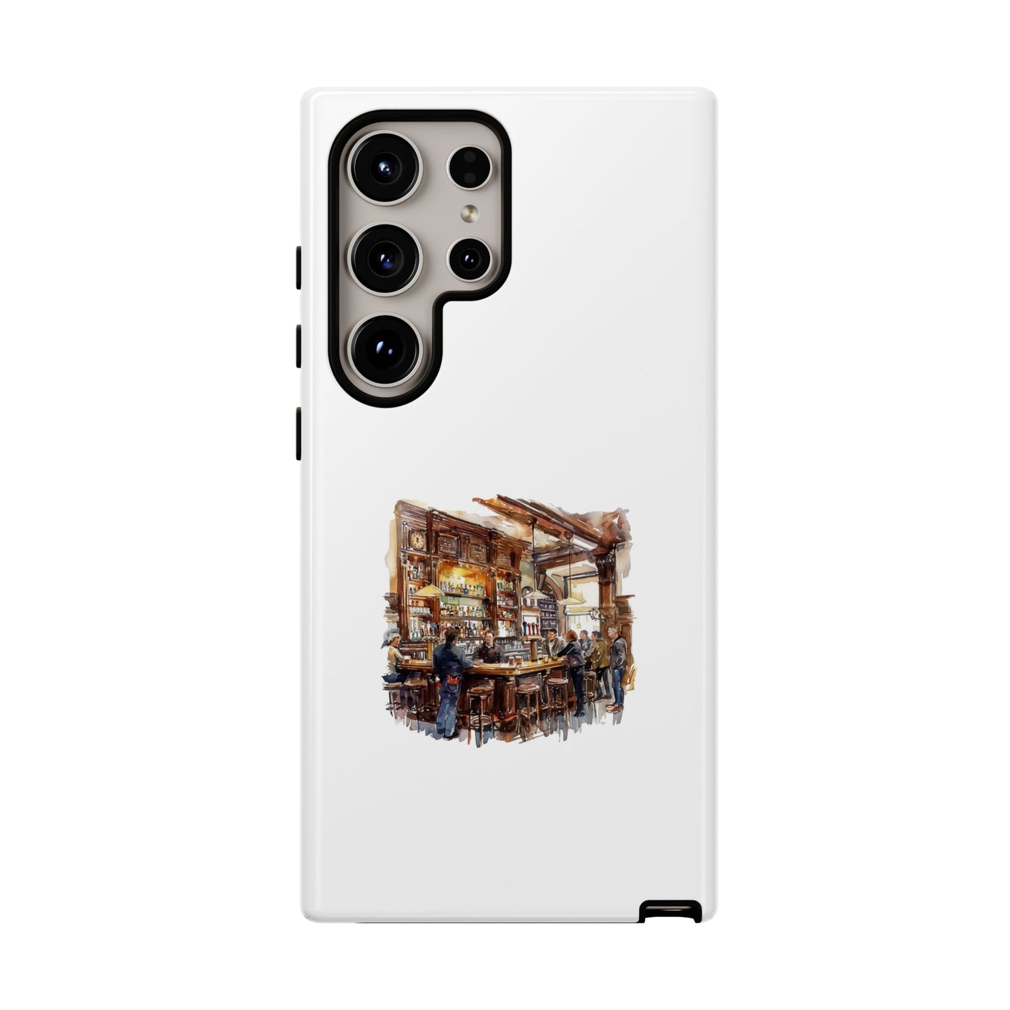 Artistic Phone Case - Cozy Bar Scene Design