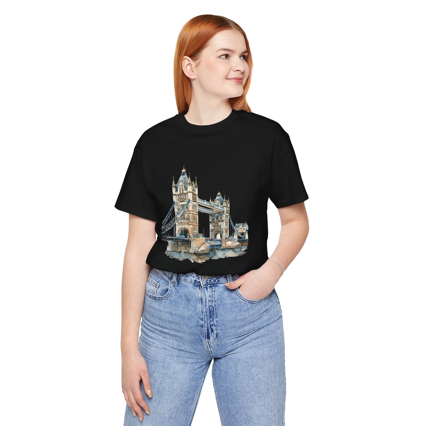 Unisex Jersey Short Sleeve Tee - London Bridge - Iconic Landmark and Historical Beauty