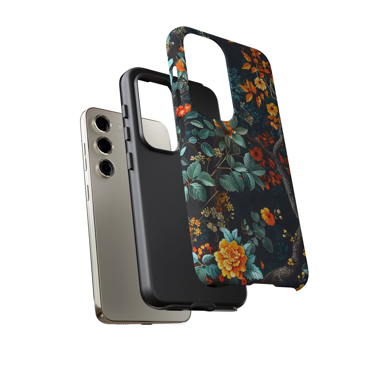 Floral Phone Case | Tough Cases, Protective Cover, Gift for Her, Autumn Vibes, Floral Phone Accessory, Unique Design