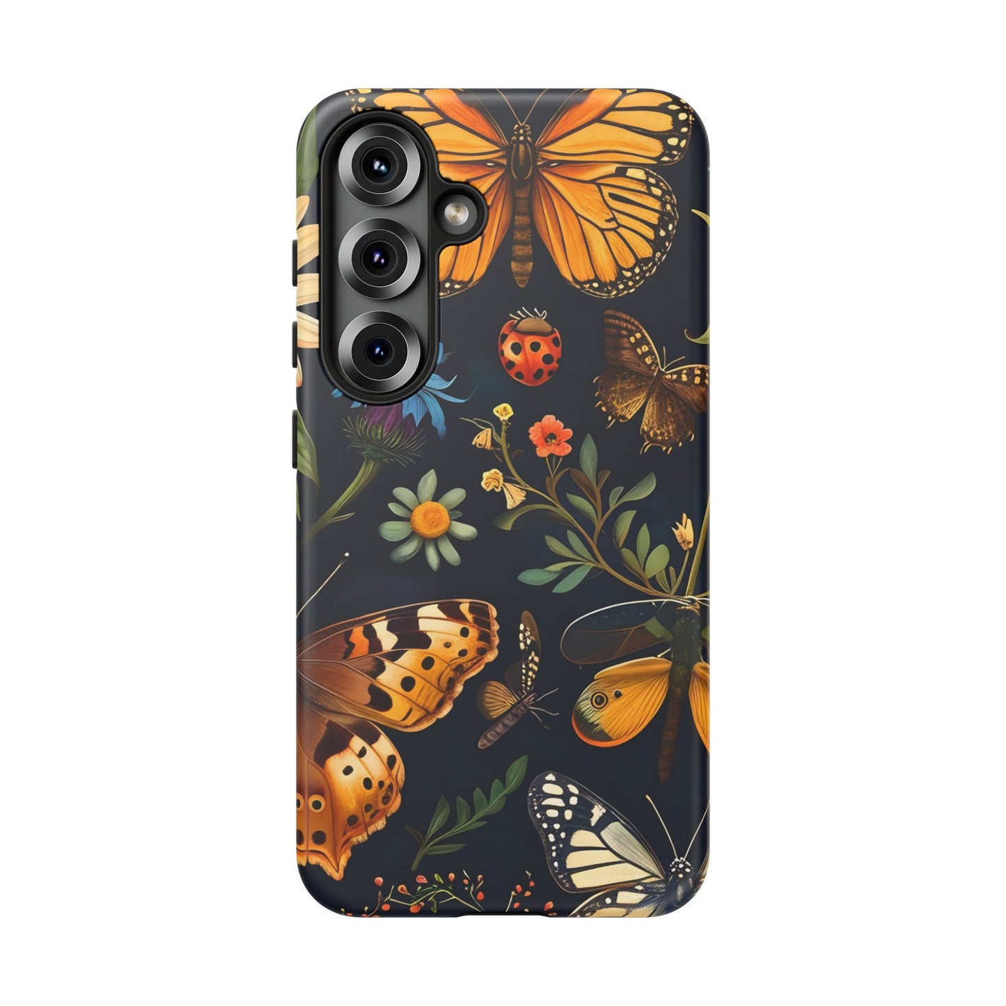 Nature-Inspired Phone Case | Floral Butterfly Design, Tough Phone Cover, Gift for Nature Lovers, Cute Butterfly Case, Home Decor