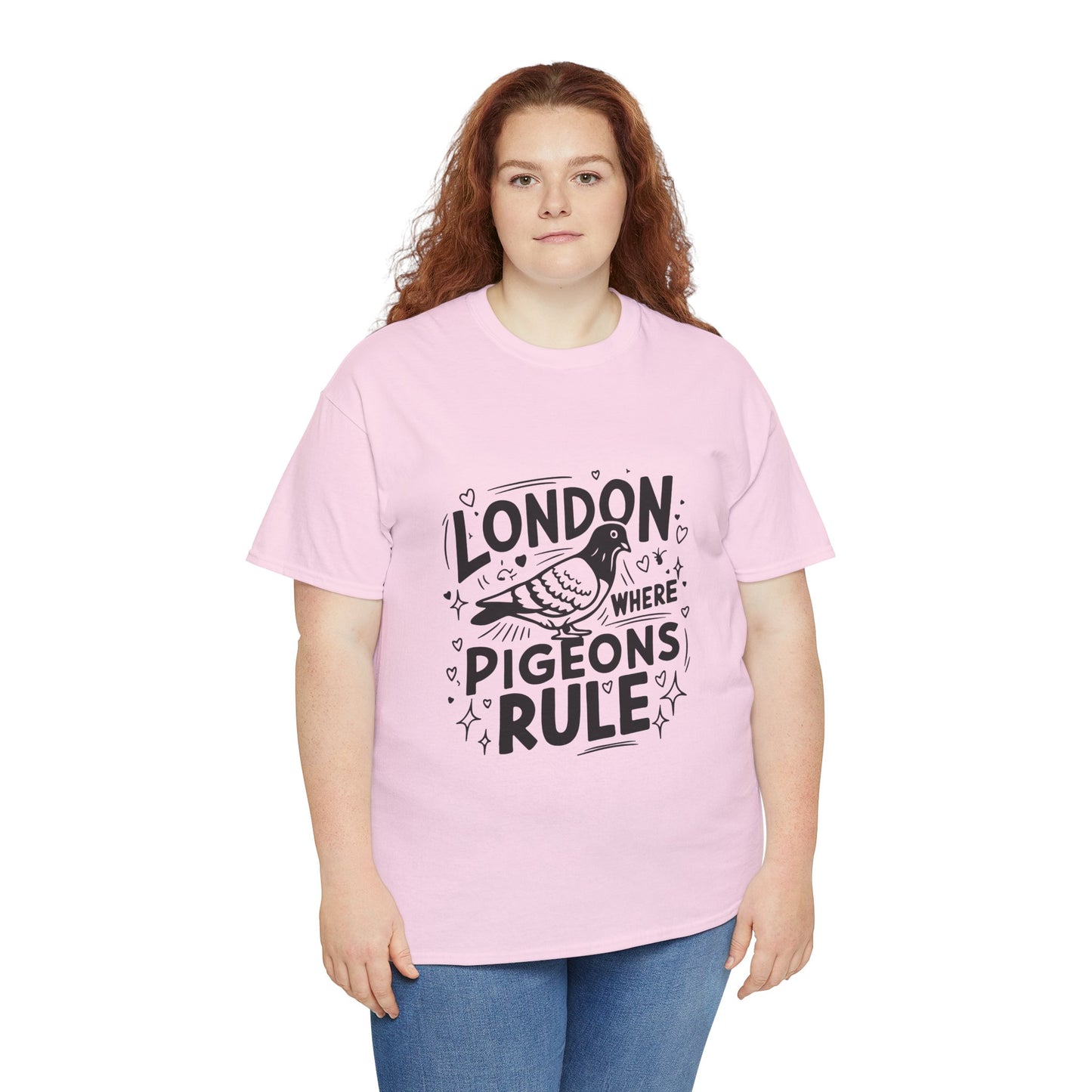 Unisex Heavy Cotton Tee - London Where Pigeons Rule
