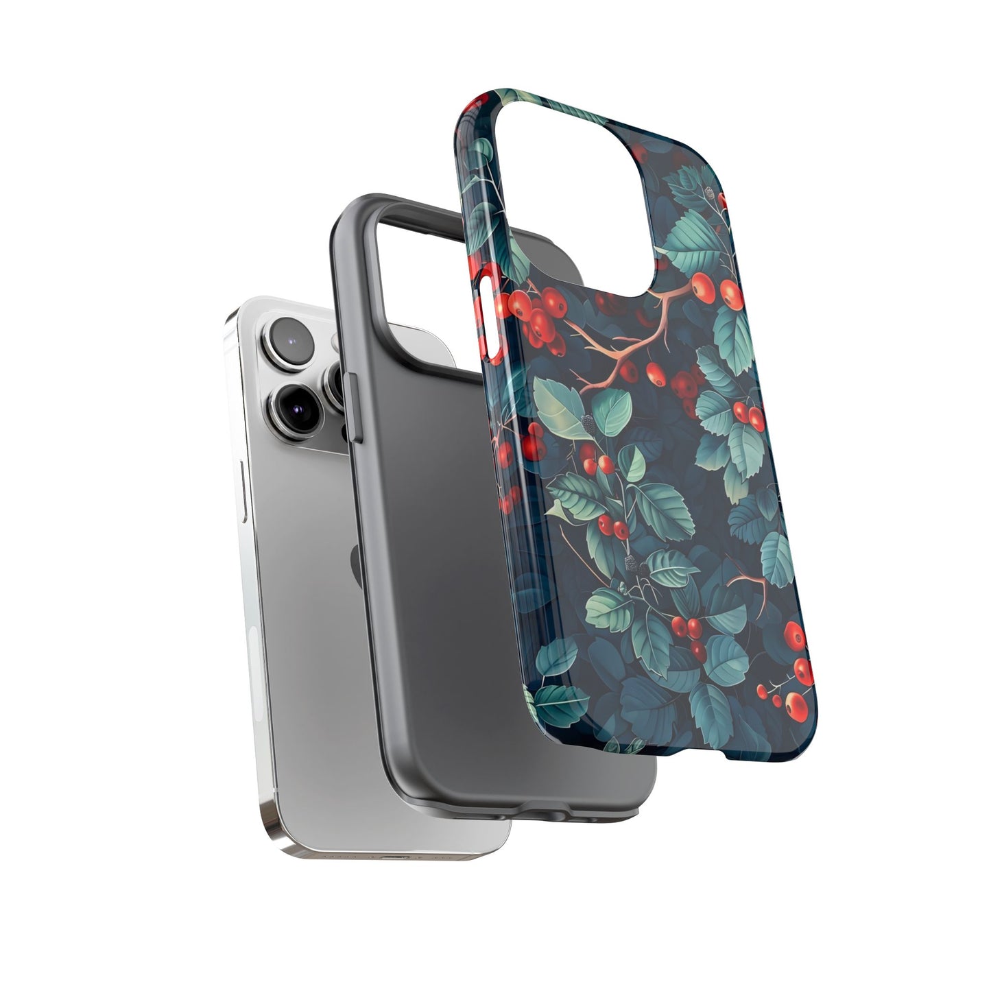 Berry Blossom Phone Case - Nature Lover's Gift, Floral Design, Cute Accessory for Spring, Unique Tech Cover, Perfect for Holidays