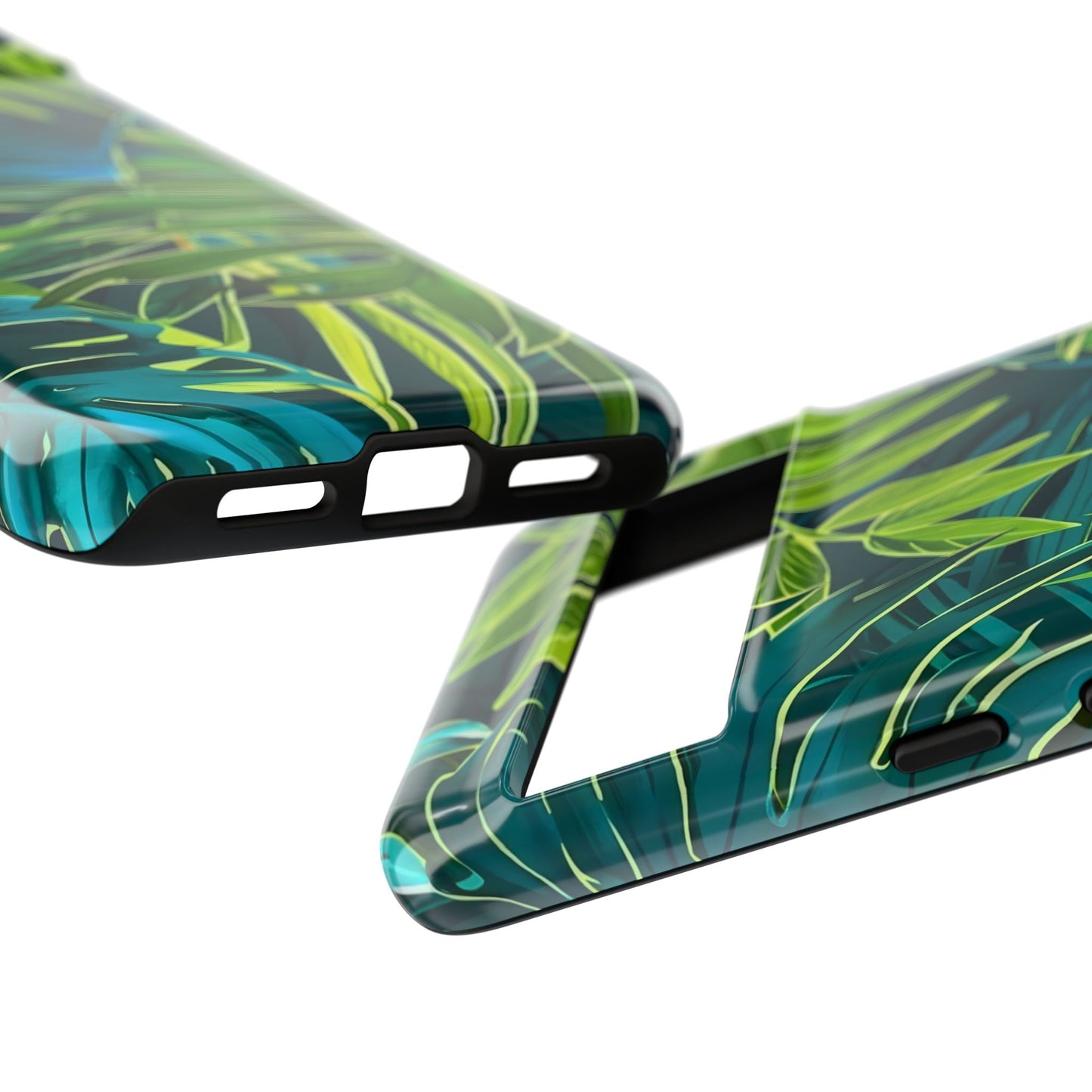 Tropical Phone Case - Durable Green Leaf Design, Eco-Friendly Gift, Trendy Accessory, Nature Lover's Case, Summer Vibes