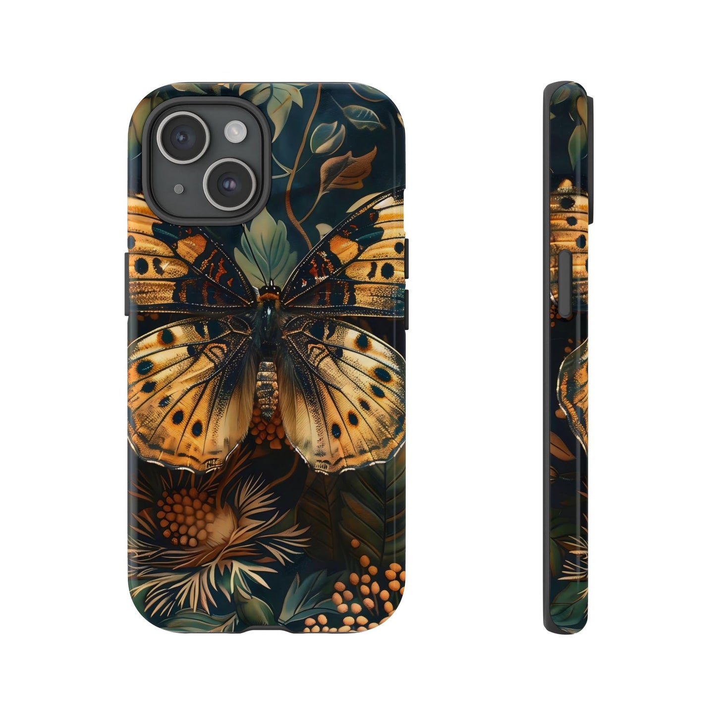 Butterfly Floral Phone Case, Tough Cases, Protective Cover, Unique Gift, Nature Lover, Art Print, Spring Decor
