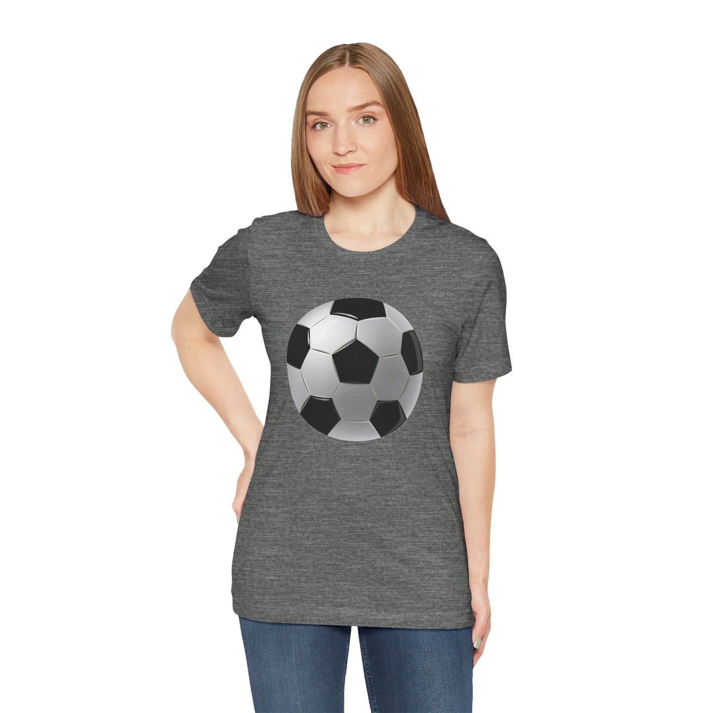 Unisex Jersey Short Sleeve Tee - Dynamic Football Design - Sports Passion and Energy