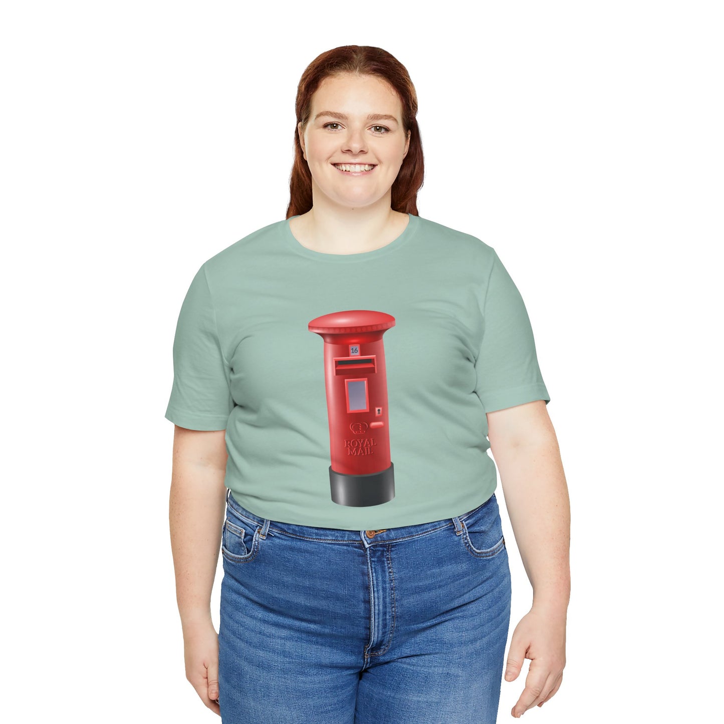 Unisex Jersey Short Sleeve Tee - Classic UK Royal Mailbox Design - British Postbox Icon