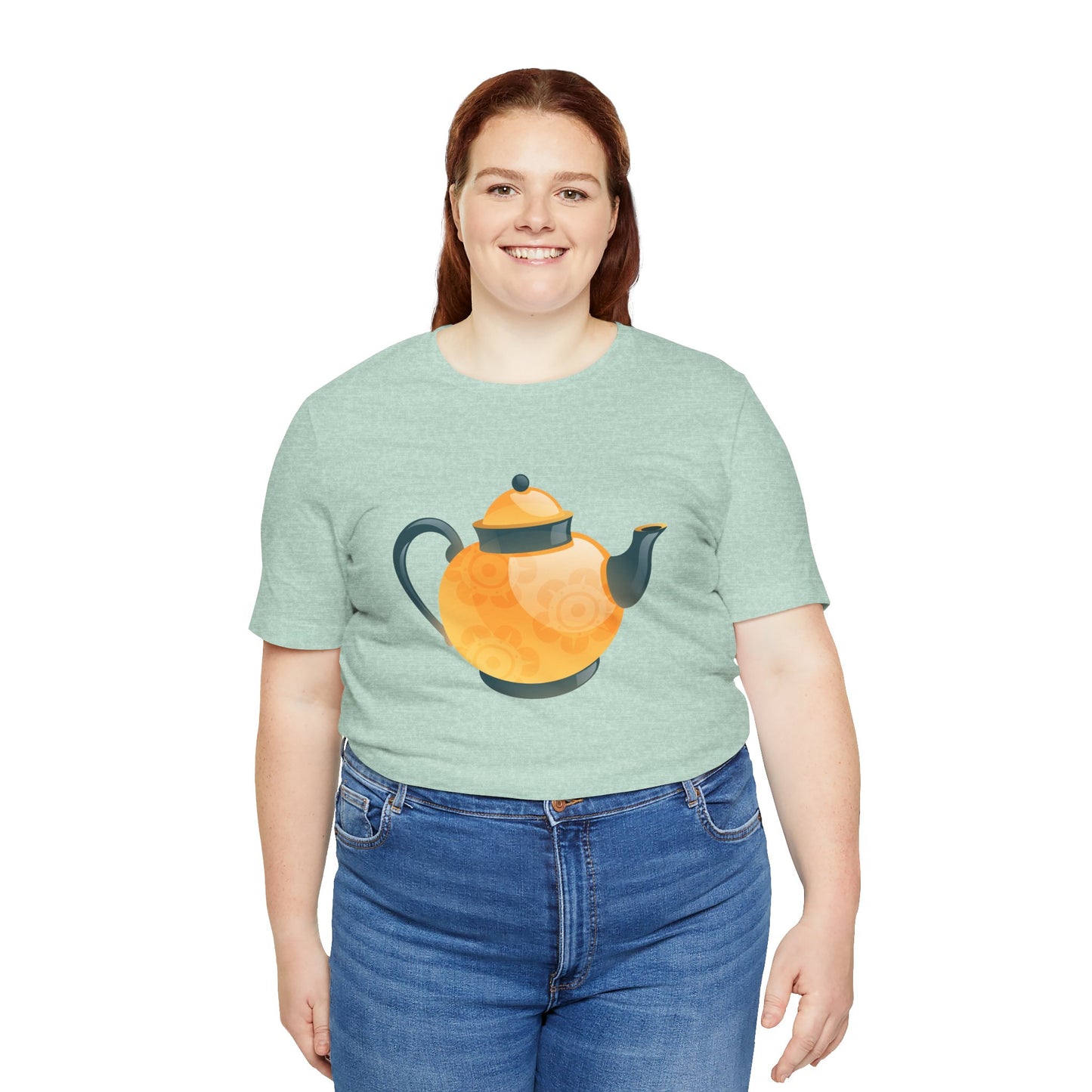 Unisex Jersey Short Sleeve Tee - Classic British Tea Kettle - Timeless Elegance in Tea Time