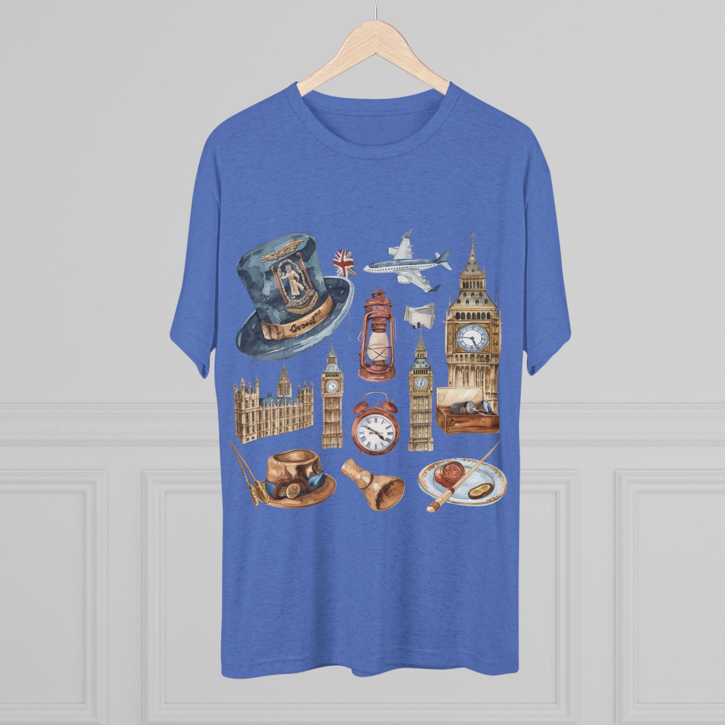 Vintage England Classy Unisex Tri-Blend Crew Tee