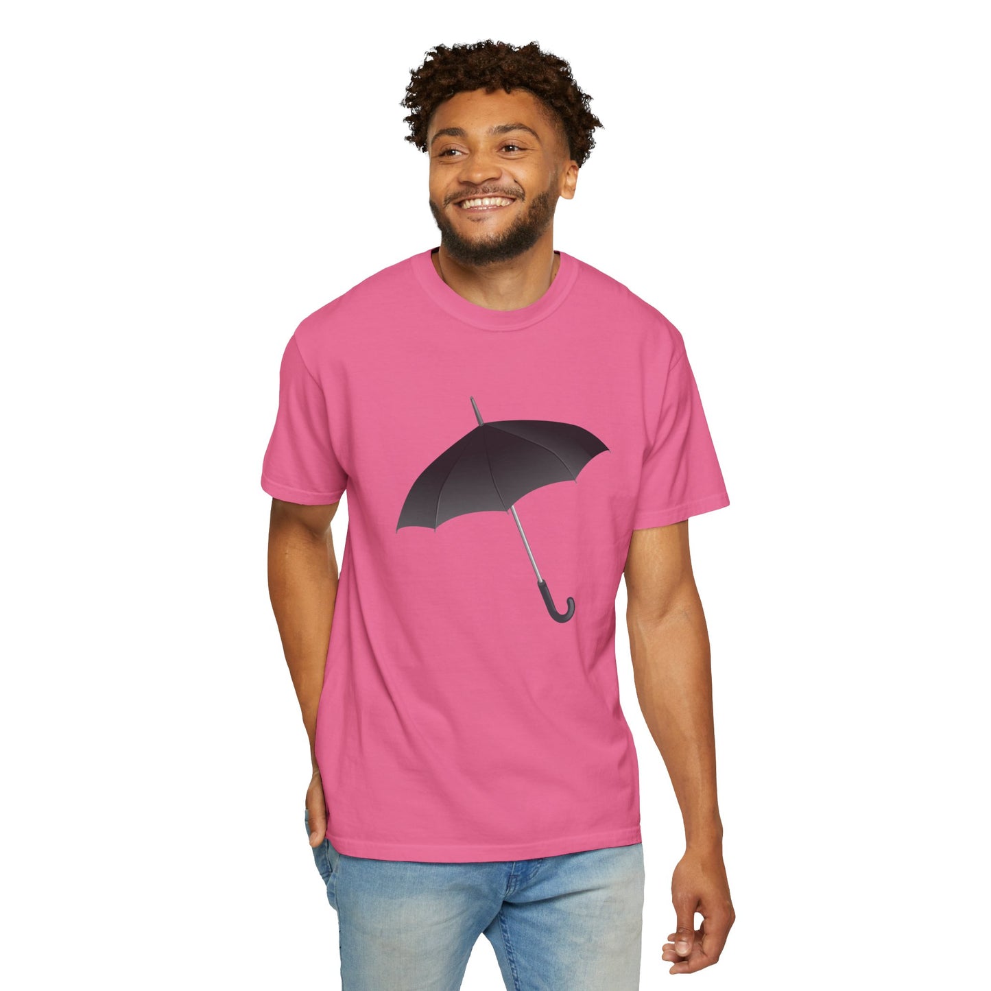 Unisex Garment-Dyed T-shirt - Regal Royal Umbrella - Elegant and Majestic Design