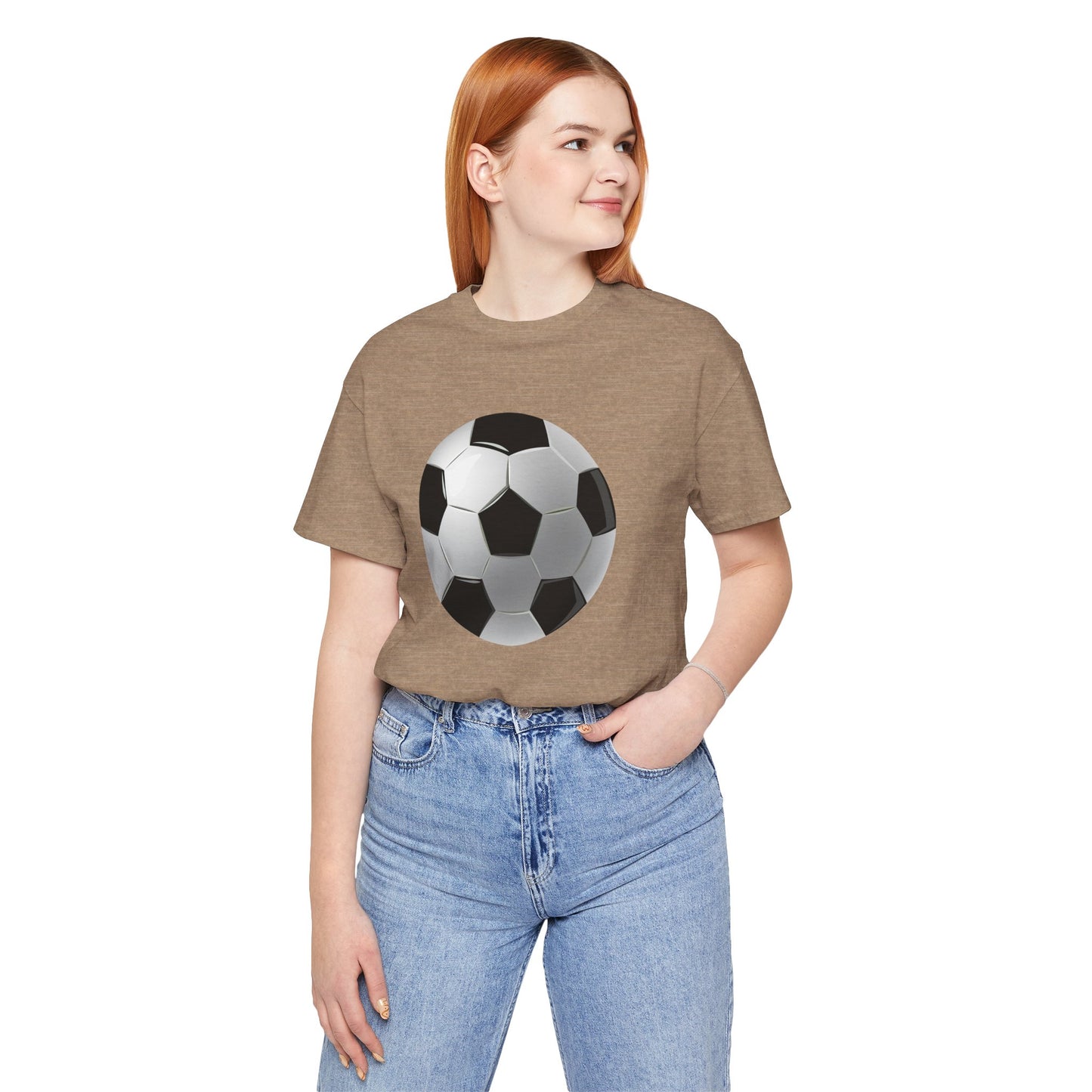Unisex Jersey Short Sleeve Tee - Dynamic Football Design - Sports Passion and Energy