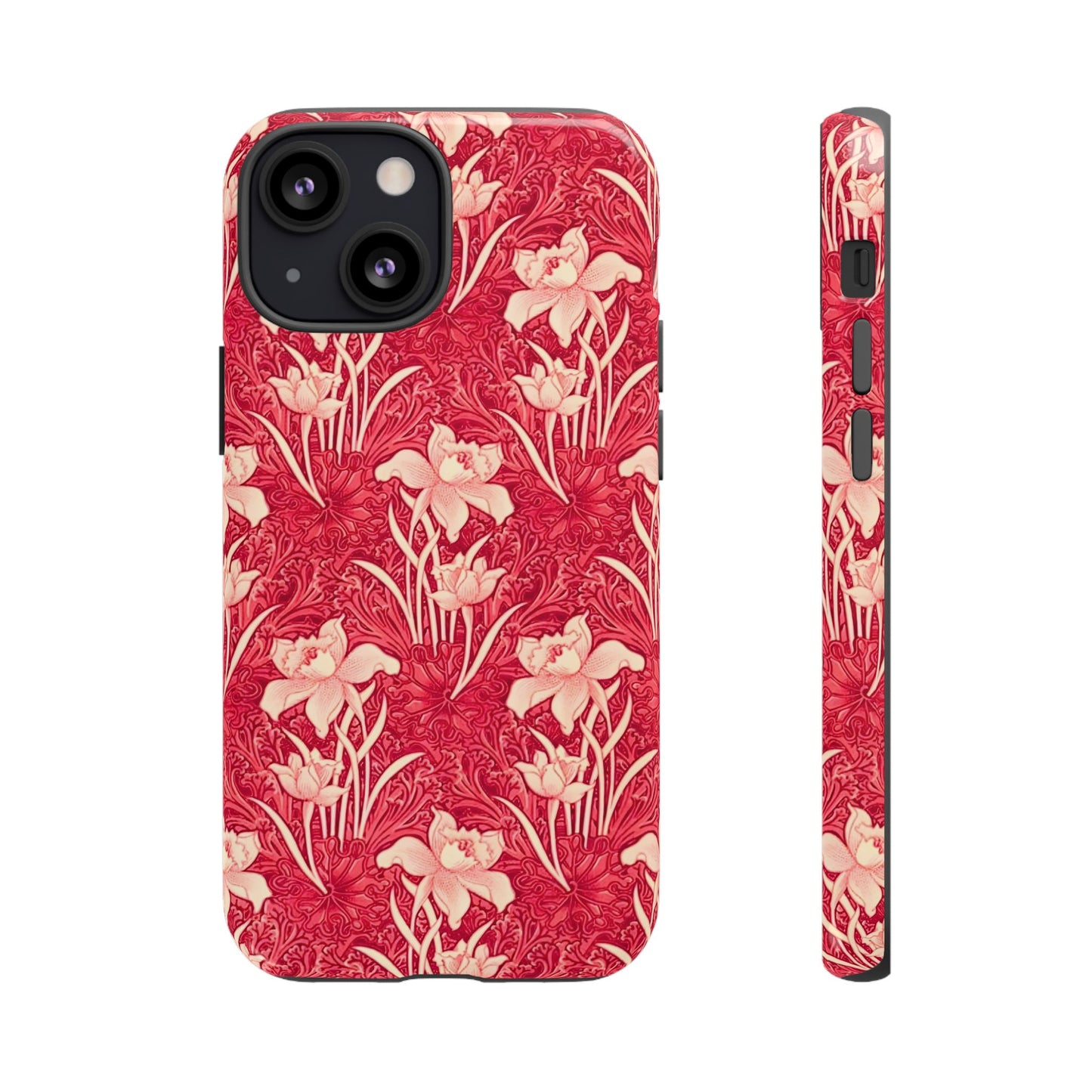 Floral Tough Phone Case - Durable, Stylish Accessory, Perfect Gift for Her, Floral Pattern, Customizable, Ideal for Daily Use