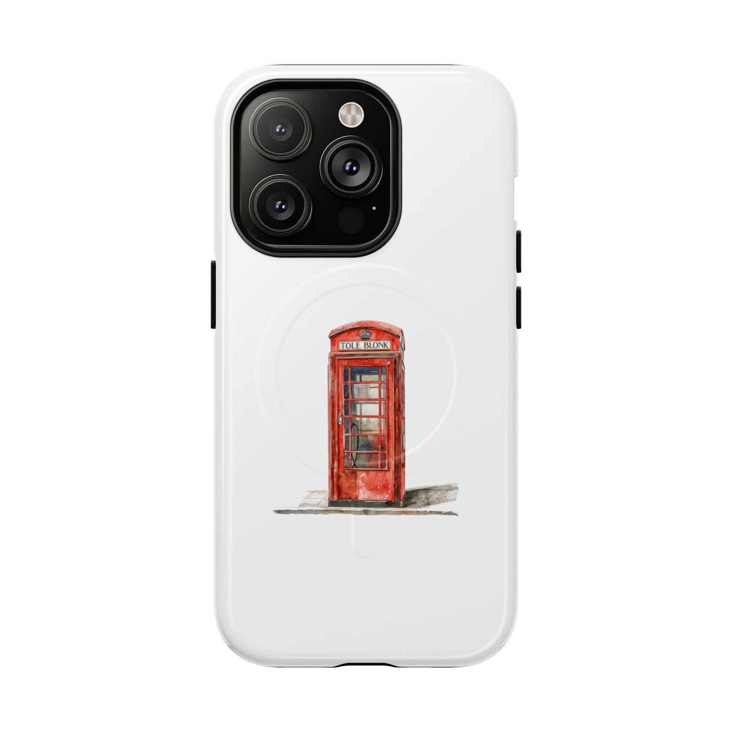 Classic London Phone Booth Magnetic Case, Tough Phone Cases, Gift for Travelers, Unique Phone Accessories, Personalized Phone Protection