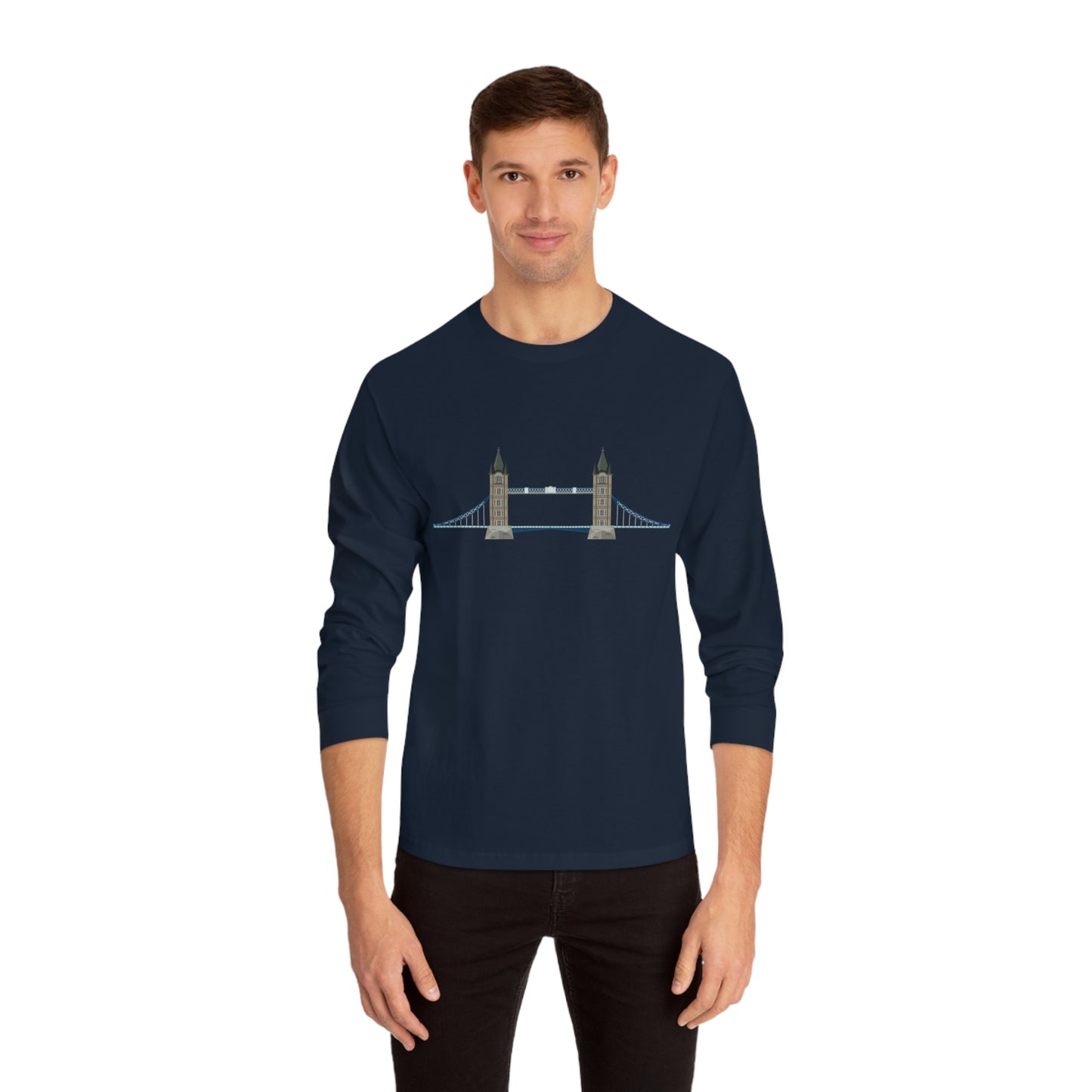 Unisex Classic Long Sleeve T-Shirt - Tower Bridge - Iconic London