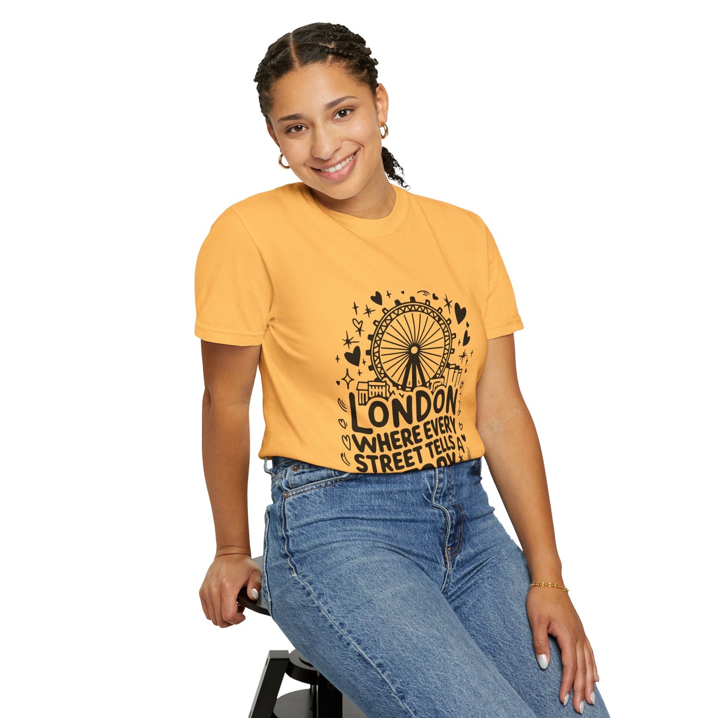 Unisex Garment-Dyed T-shirt - London's Stor Telling Streets