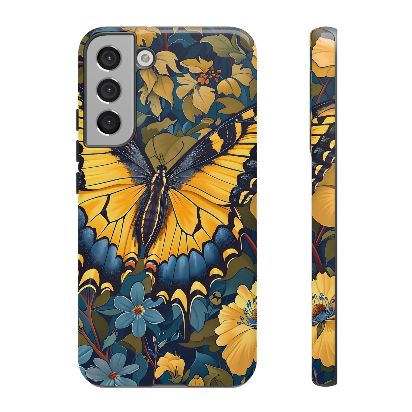 Colorful Butterfly Phone Case, Floral Design, Tough Cases, Protective Cover, Gifts for Nature Lovers, Birthday Present