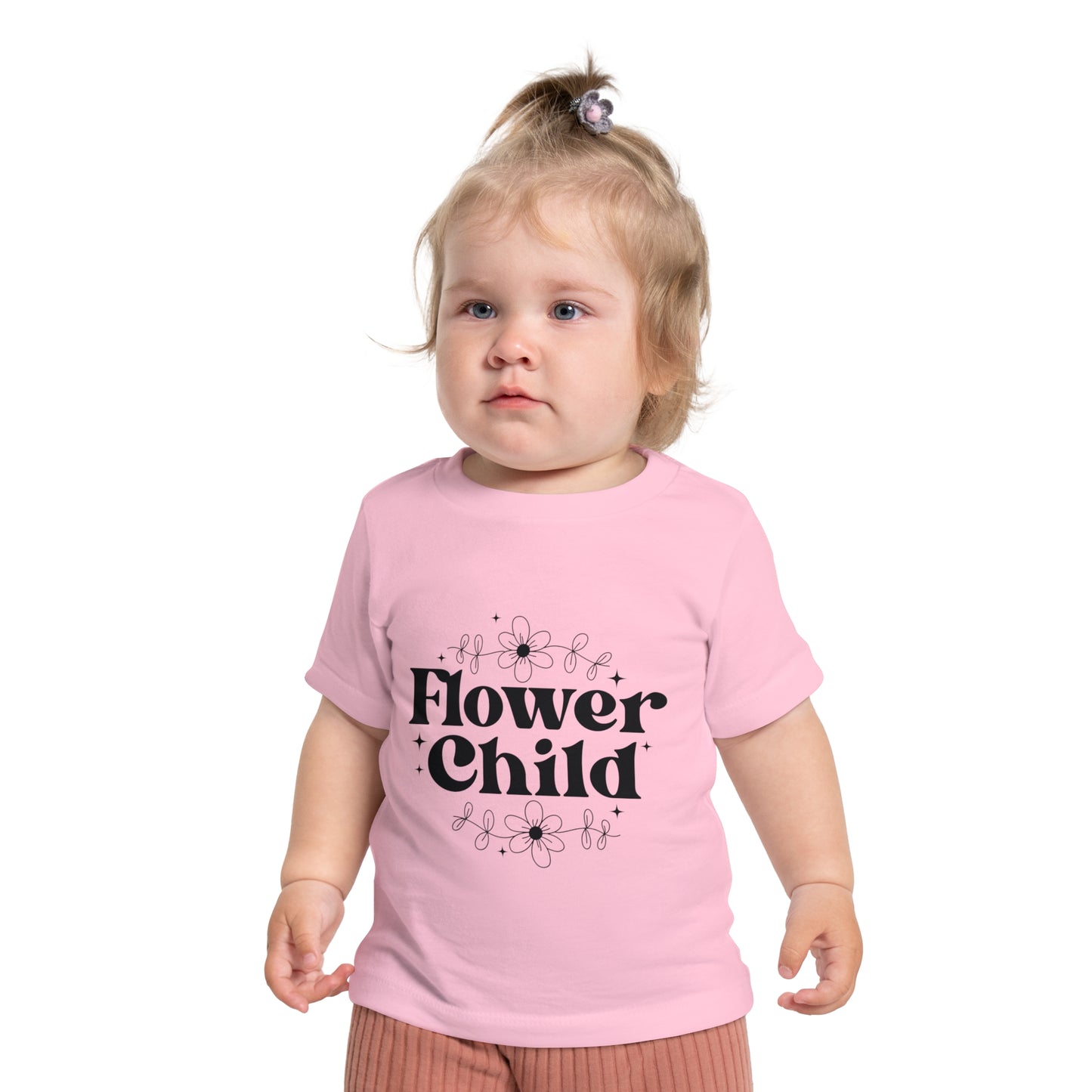 Flower Child Baby Short Sleeve T-Shirt – Cute Toddler Tee for Festive Occasions