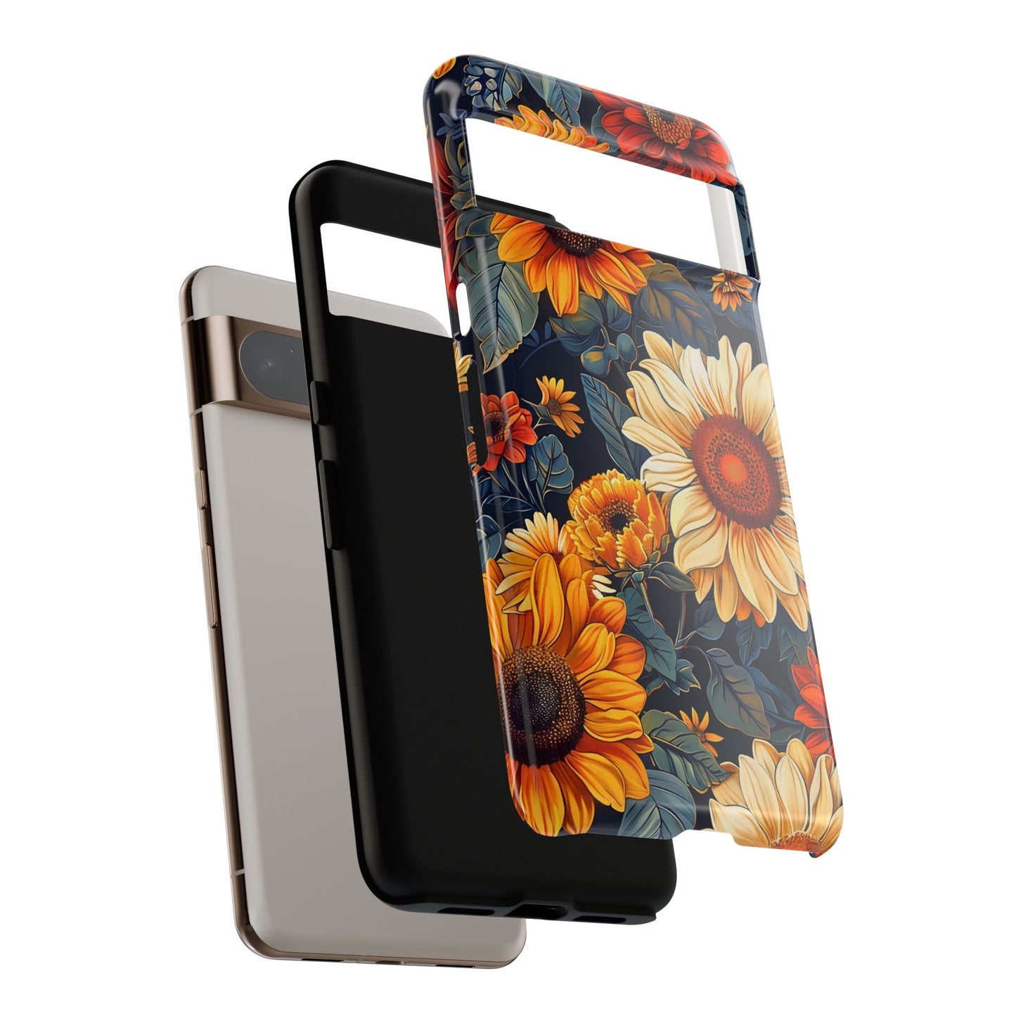 Floral Tough Phone Case | Sunflower Design, iPhone Cover, Protective Case, Gifts for Her, Floral Phone Accessory