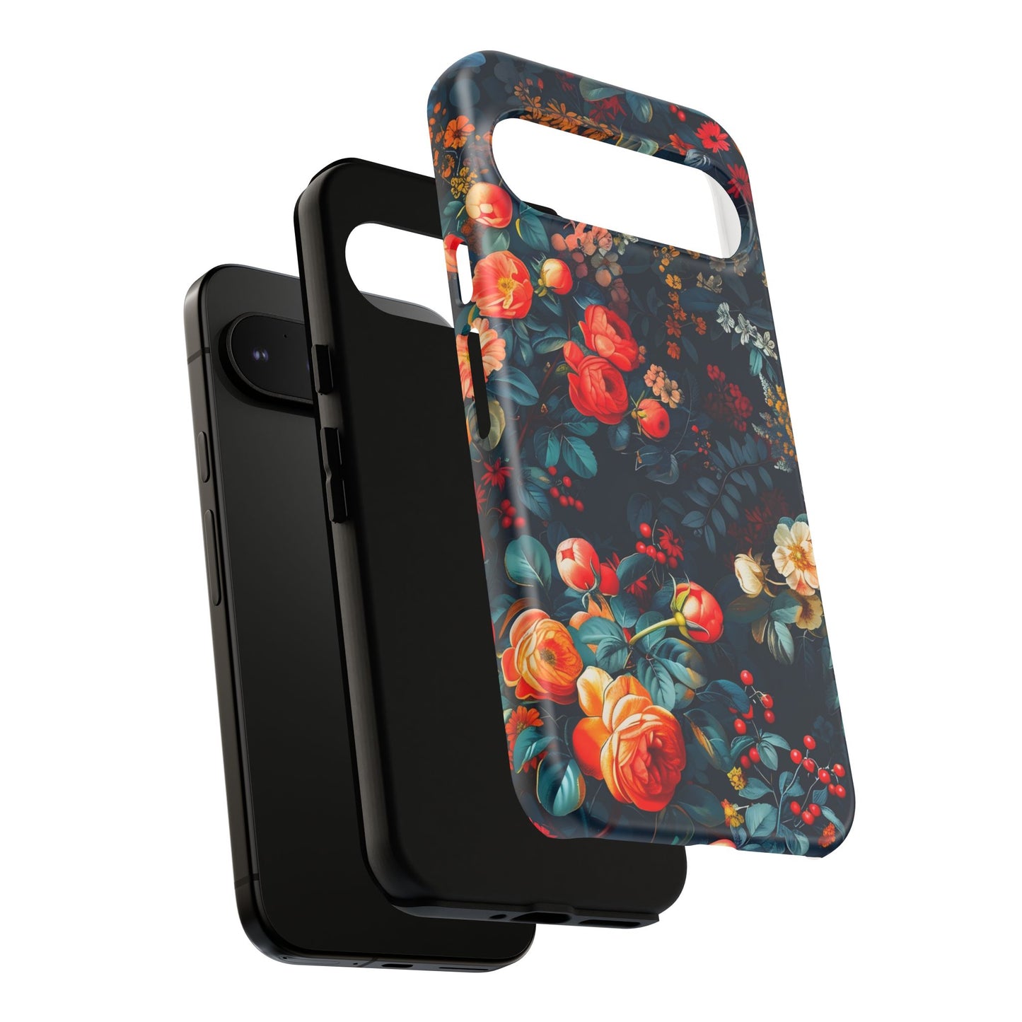 Floral Phone Case - Tough Cases, iPhone Protection, Elegant Floral Design, Gift for Her, Stylish Tech Accessory