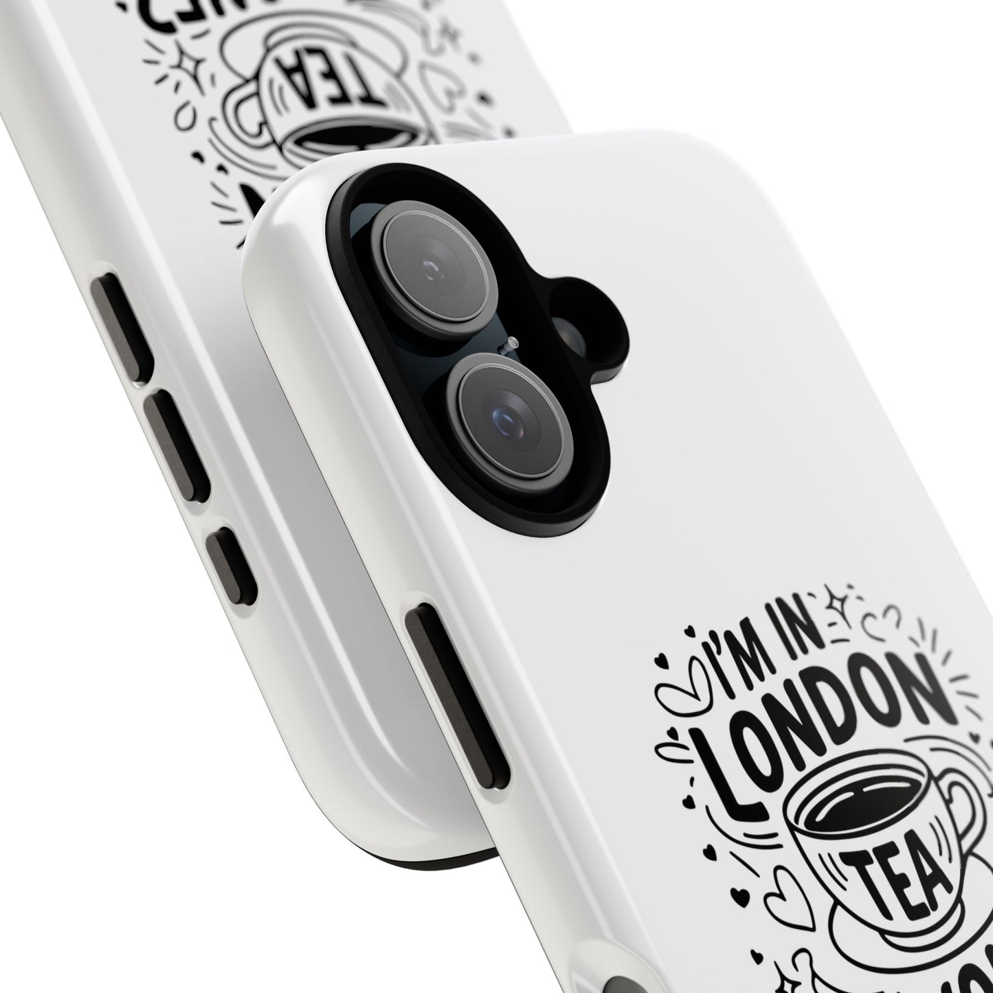 Phone Case with 'I'm in London, Tea Anyone?' Design, UK Gift, Travel Accessory, Cute Phone Cover, Fun Tea Lover Case, London Souvenir