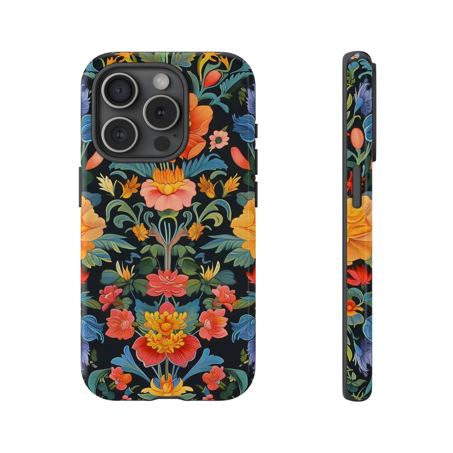 Floral Phone Case - Vibrant Flower Pattern, Tough Case for iPhone, Samsung, Aesthetic Gift, Flower Lover Accessory