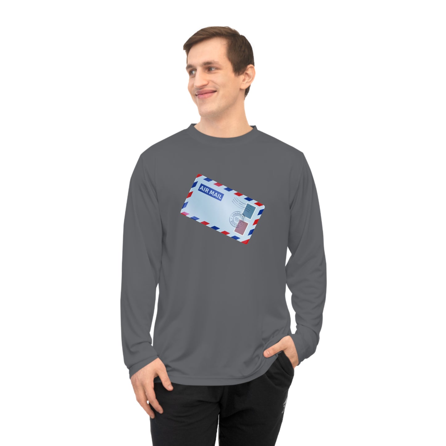 Unisex Performance Long Sleeve Shirt - Vintage British Air Mail - Classic Postal