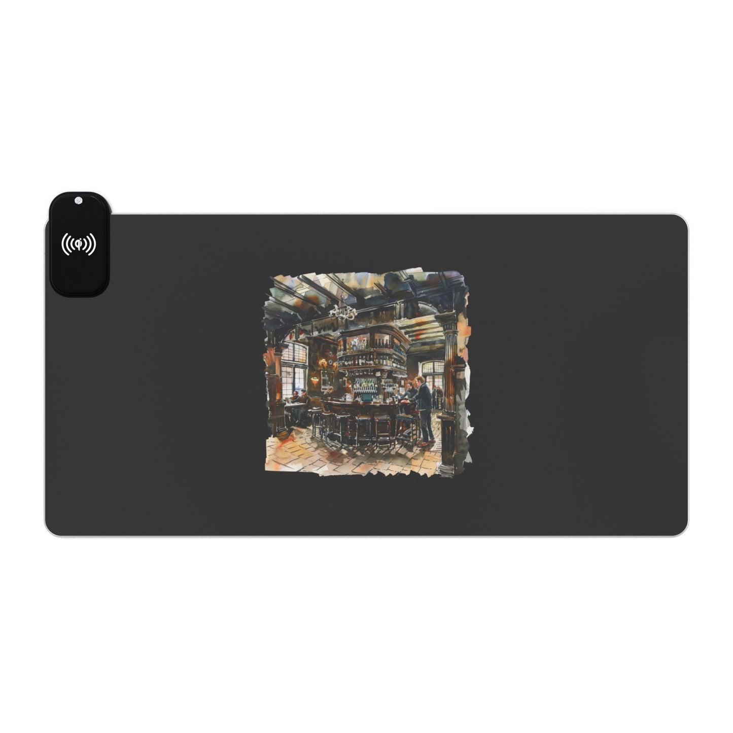 Medieval Timber House – Historical England - LED Gaming Mouse Pad with Wireless Charging | Perfect for Gamers, Home Office, Desk Accessories, Holiday Gift, Unique Design