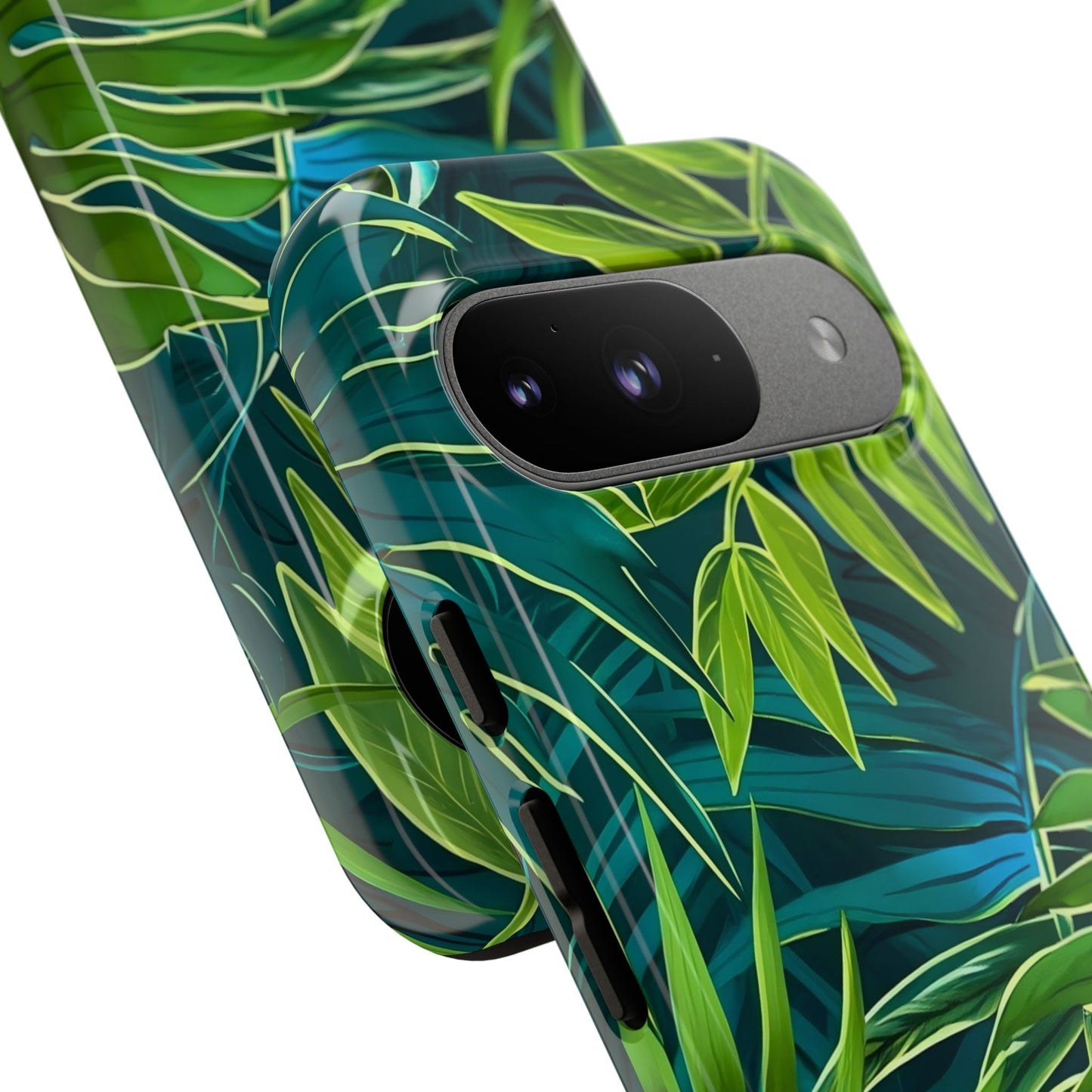 Tropical Phone Case - Durable Green Leaf Design, Eco-Friendly Gift, Trendy Accessory, Nature Lover's Case, Summer Vibes