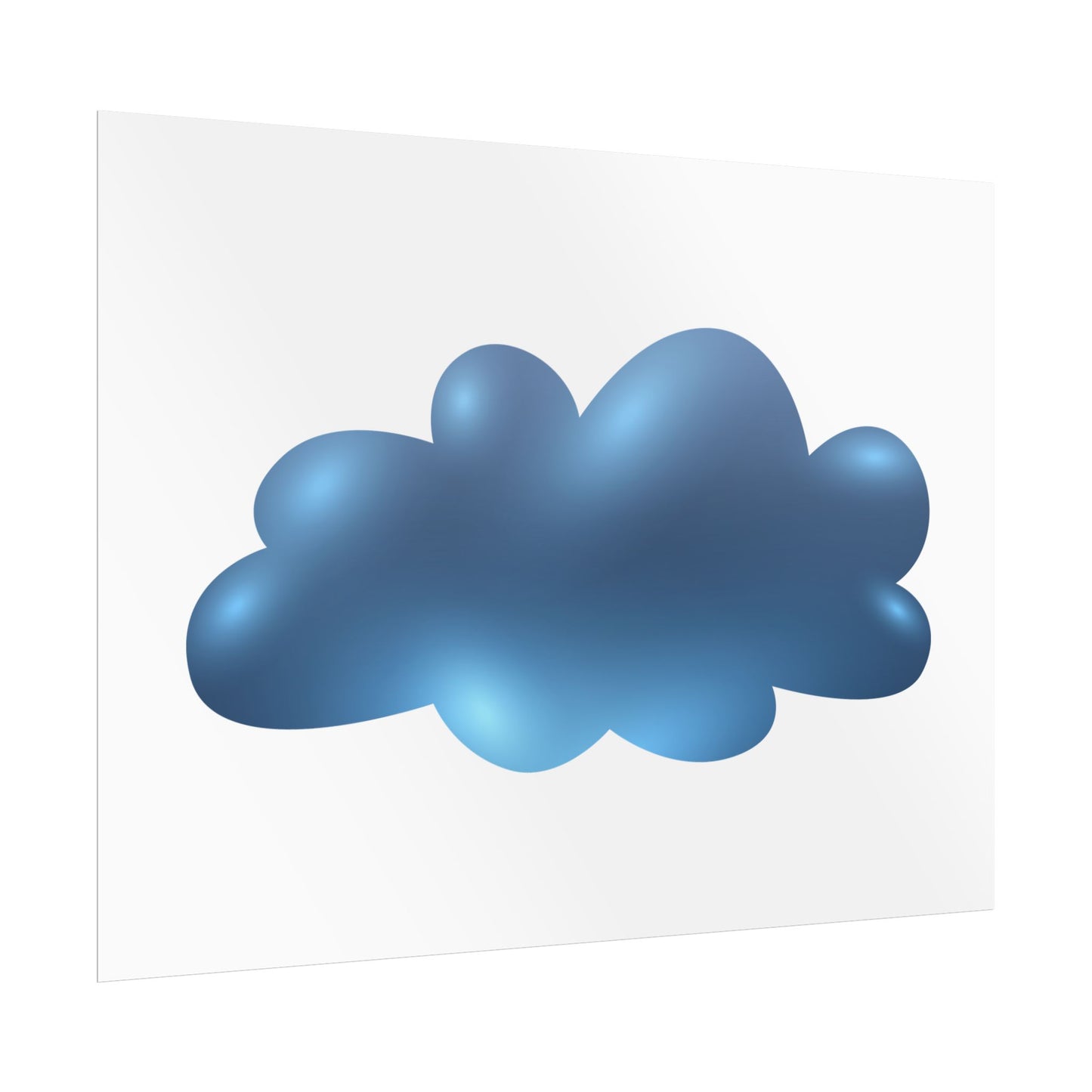 Blue Cloud Art Print, Minimalist Wall Decor, Kids Room Wall Art, Nursery Poster, Aesthetic Home Decor, Modern Art Print