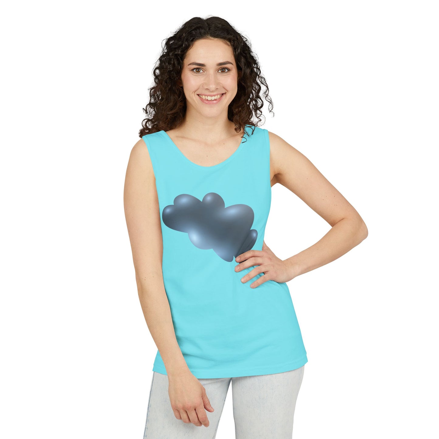 Unisex Garment-Dyed Tank Top - Serene Cloudscape - Dreamy Cloud Design