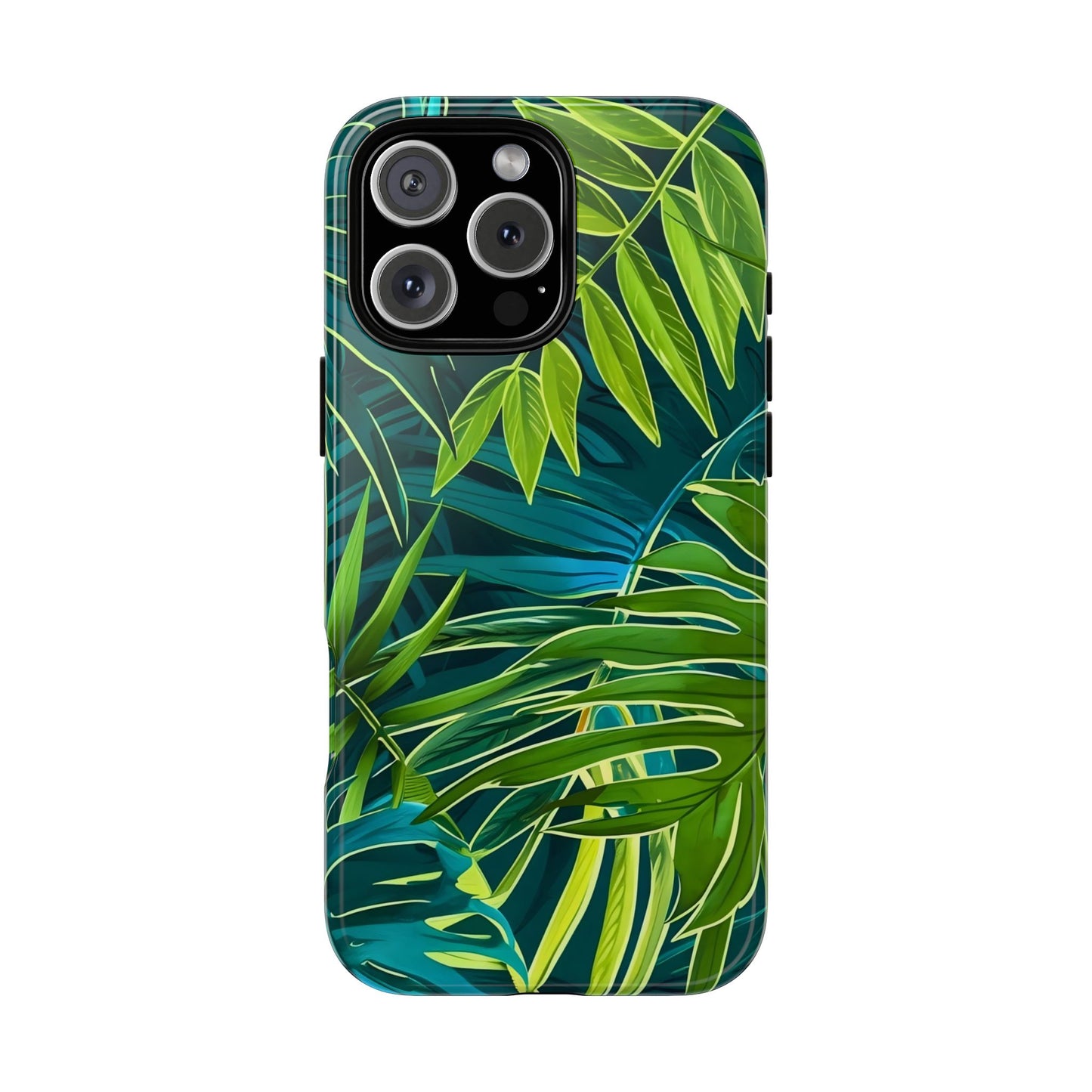Tropical Phone Case - Durable Green Leaf Design, Eco-Friendly Gift, Trendy Accessory, Nature Lover's Case, Summer Vibes