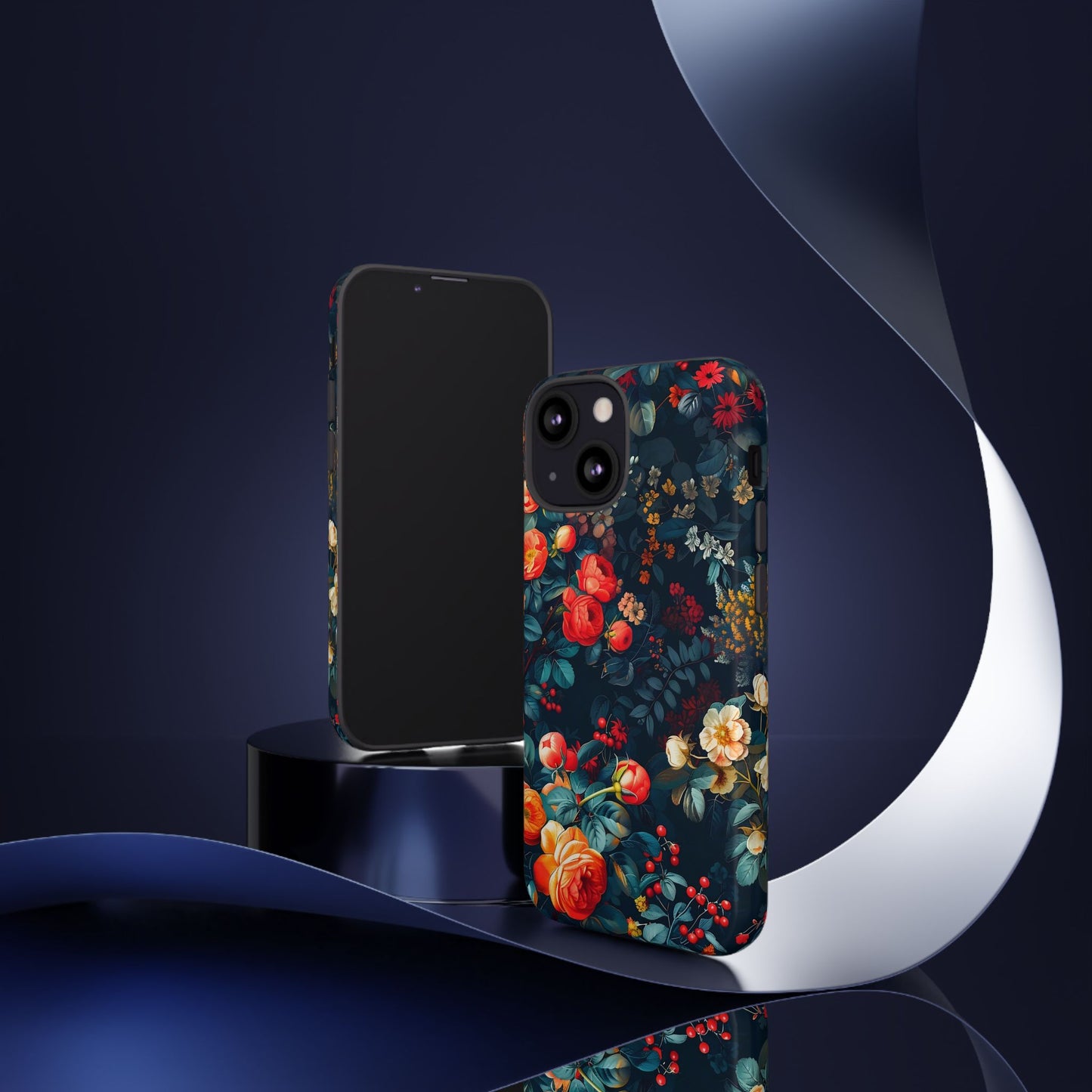 Floral Phone Case - Tough Cases, iPhone Protection, Elegant Floral Design, Gift for Her, Stylish Tech Accessory