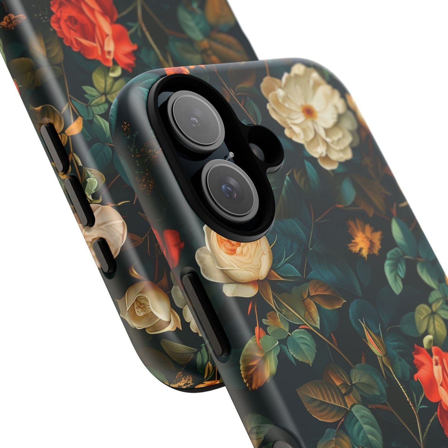 Floral iPhone Case, Tough Phone Cover, Flower Design Phone Accessory, Gift for Her, Spring Style, Floral Protection Case