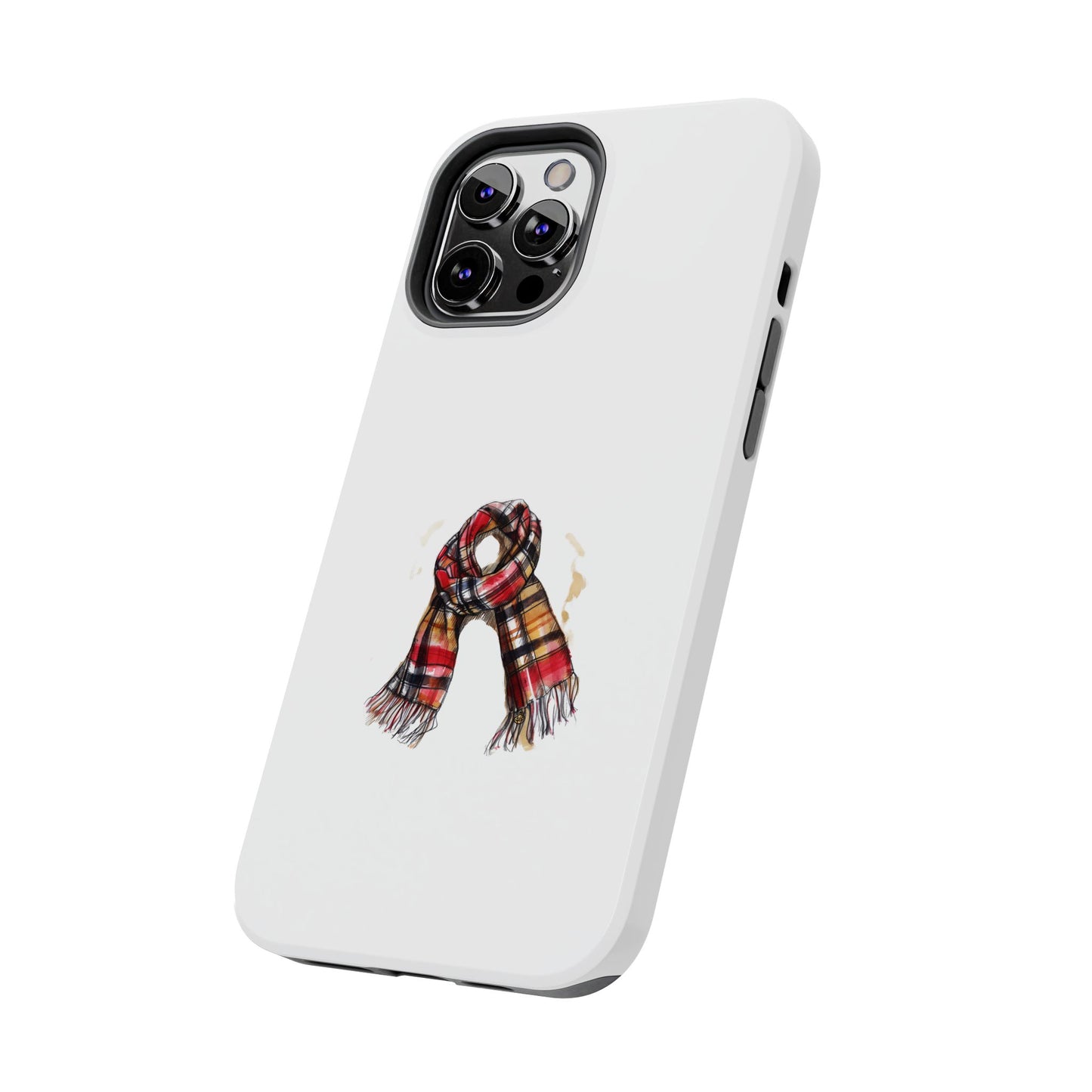 Cozy Plaid Scarf Phone Case - Tough Protection for Winter Style