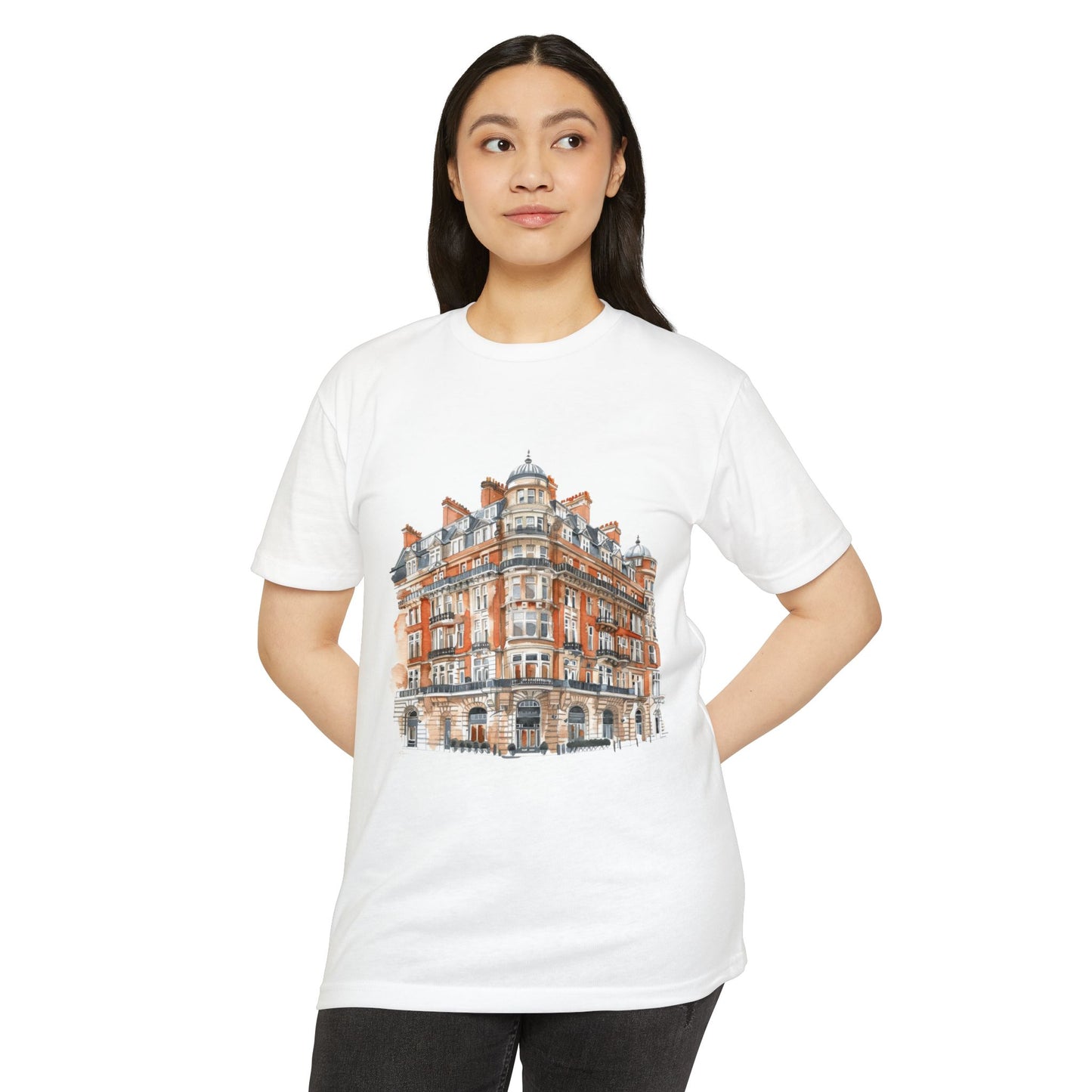 Unisex CVC Jersey T-shirt - Classic British Architecture - Elegant Historic Building