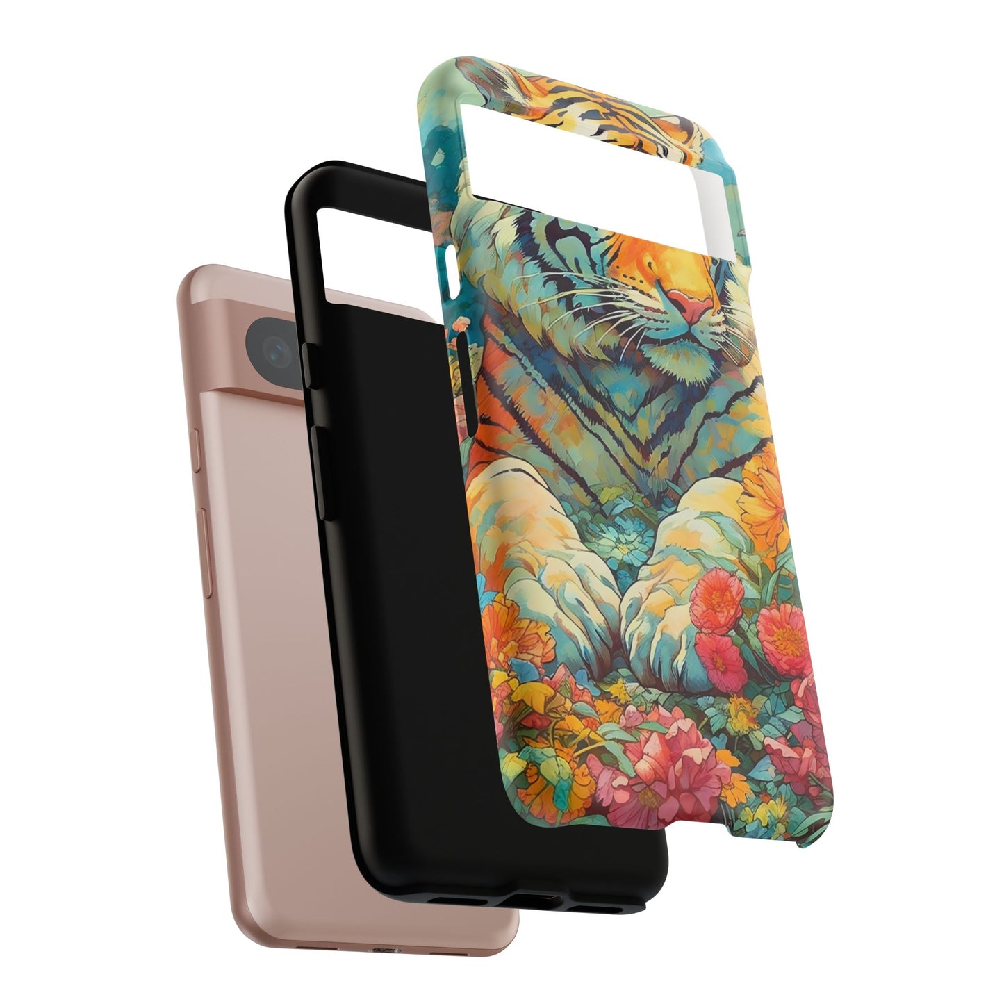 Tiger Jungle Phone Case, Colorful Tough Cases, Animal Lover Gift, Nature Phone Cover, Wildlife Decor, Birthday Present