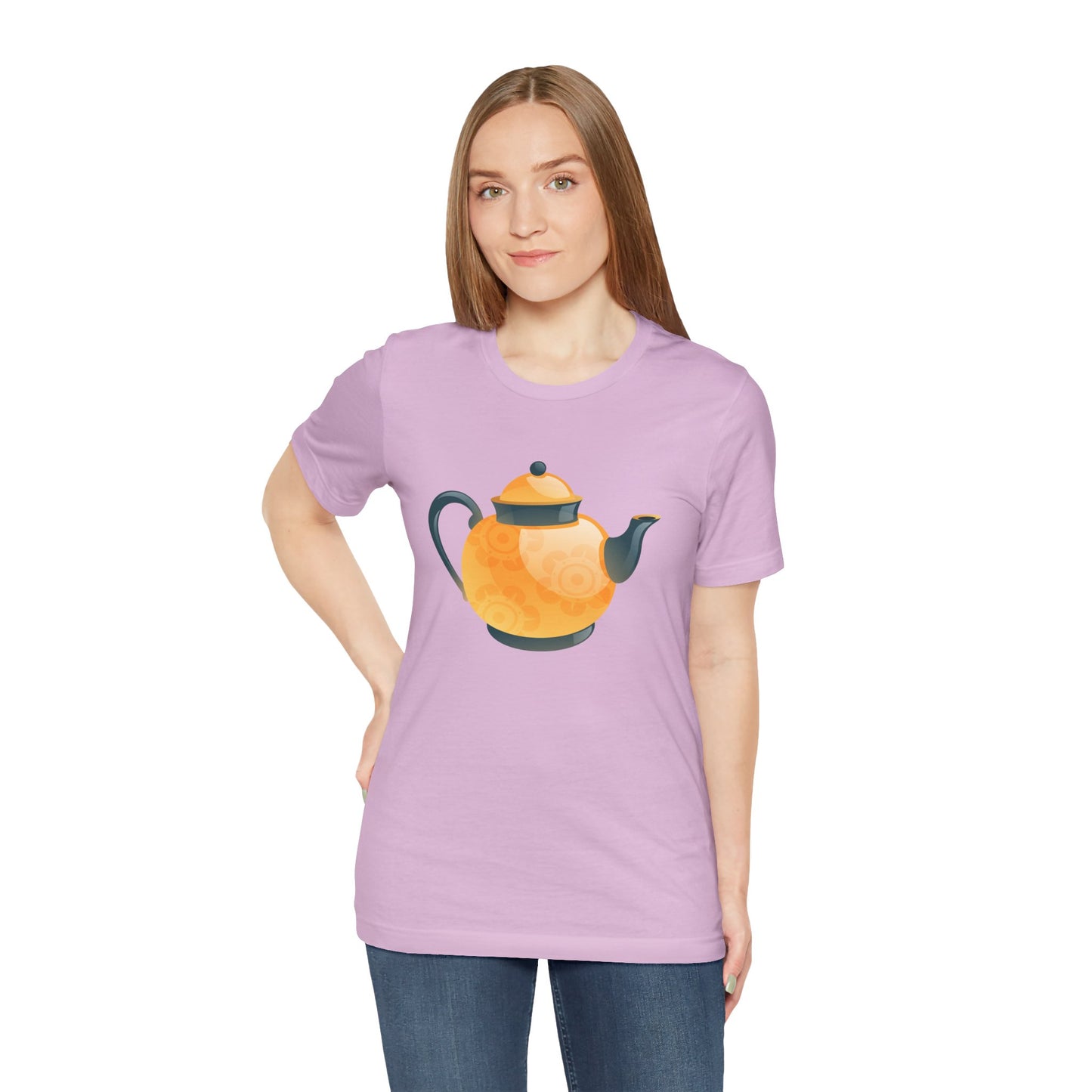 Unisex Jersey Short Sleeve Tee - Classic British Tea Kettle - Timeless Elegance in Tea Time