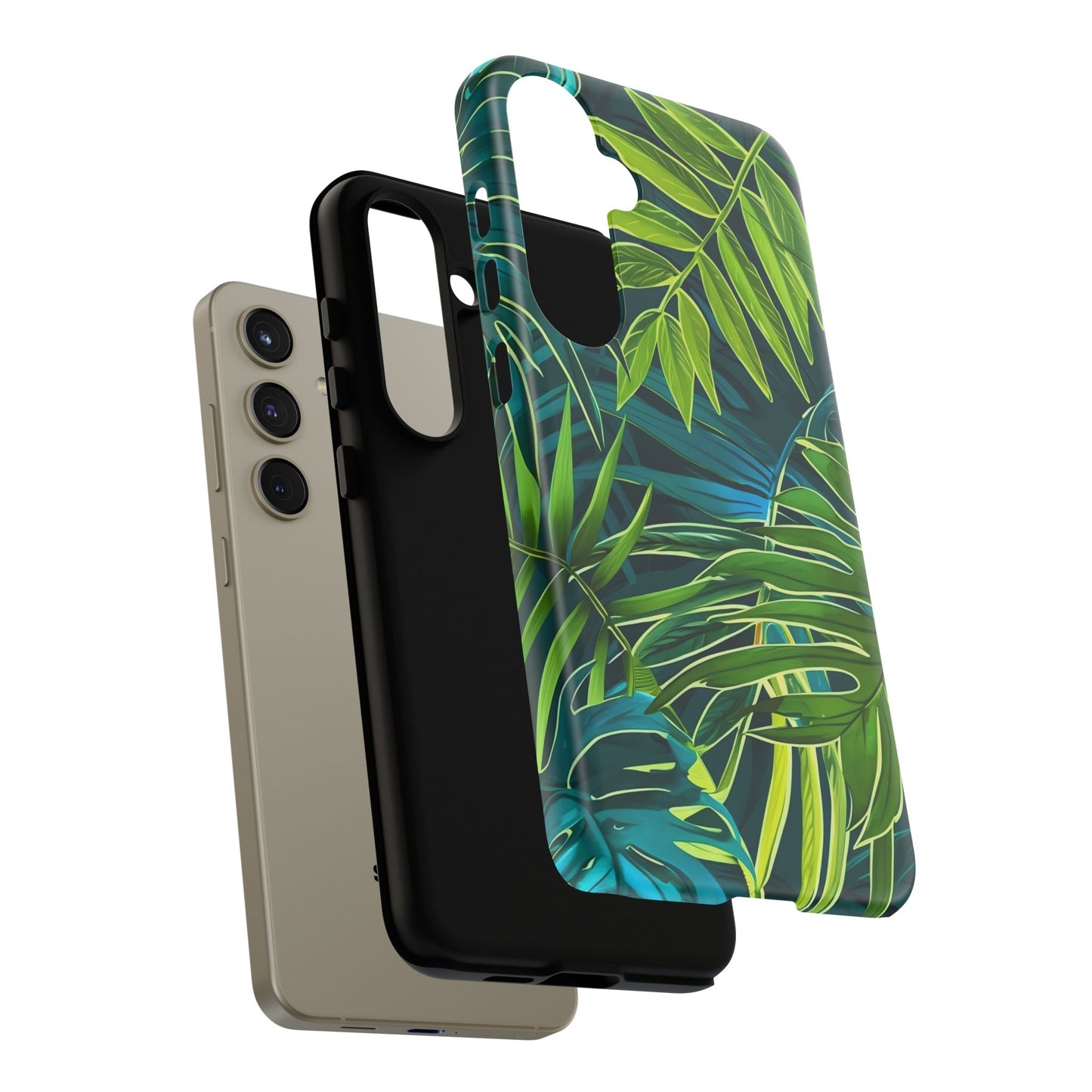 Tropical Phone Case - Durable Green Leaf Design, Eco-Friendly Gift, Trendy Accessory, Nature Lover's Case, Summer Vibes