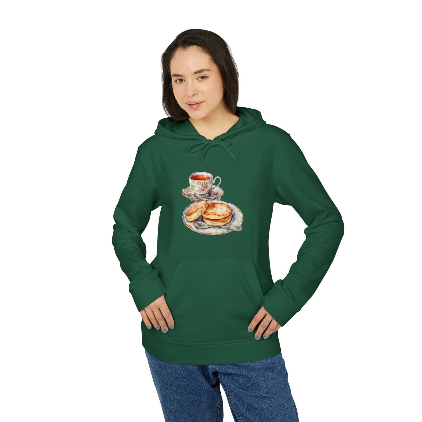 adidas Unisex Fleece Hoodie - A Taste of the Crown - British Royal Food Heritage