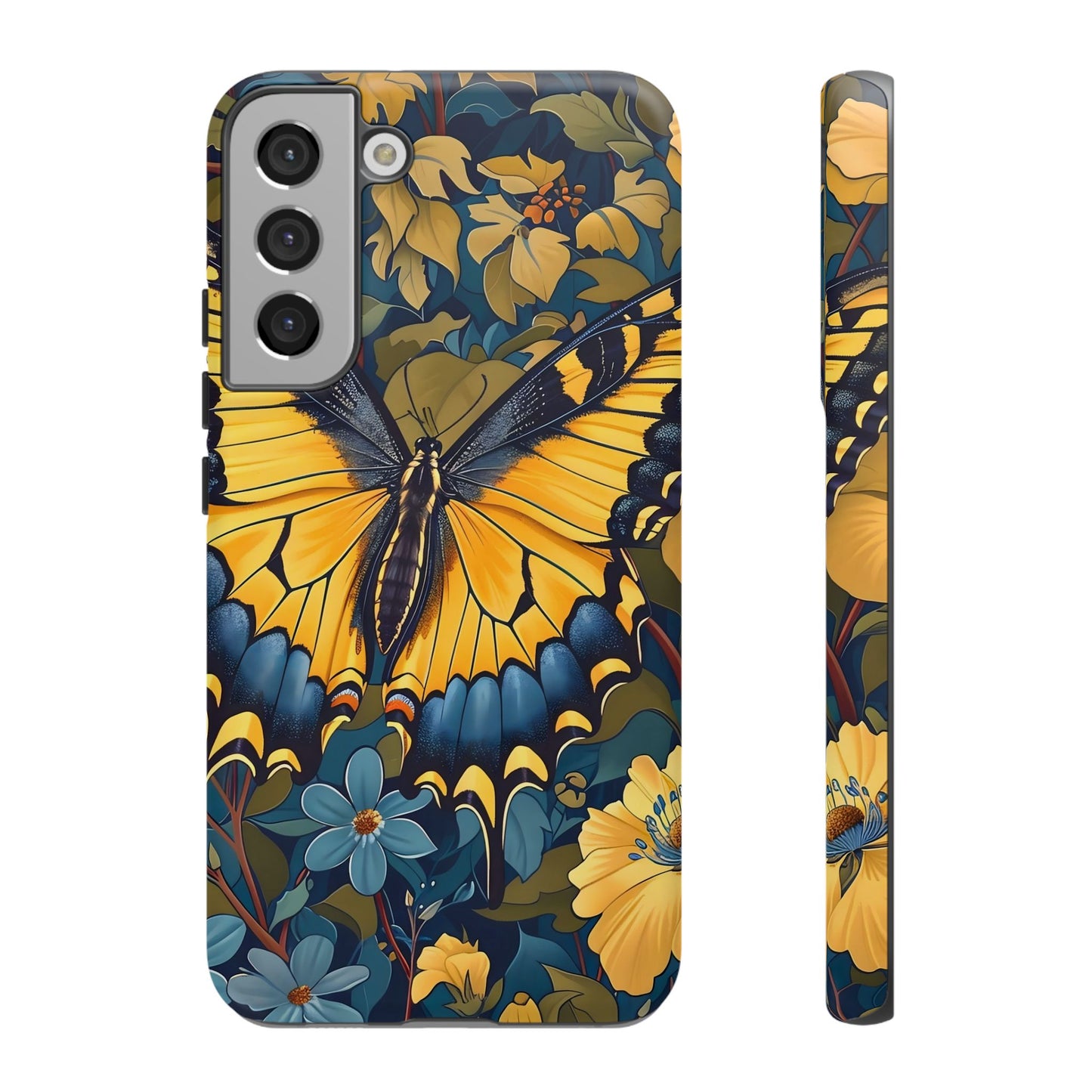 Colorful Butterfly Phone Case, Floral Design, Tough Cases, Protective Cover, Gifts for Nature Lovers, Birthday Present