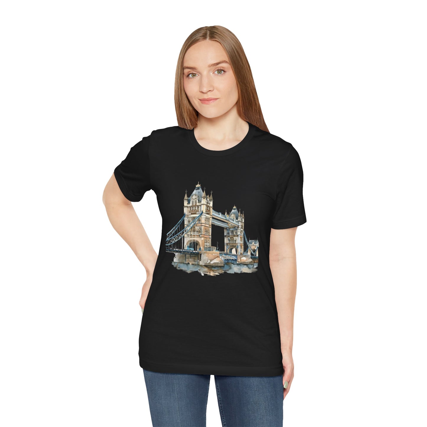 Unisex Jersey Short Sleeve Tee - London Bridge - Iconic Landmark and Historical Beauty