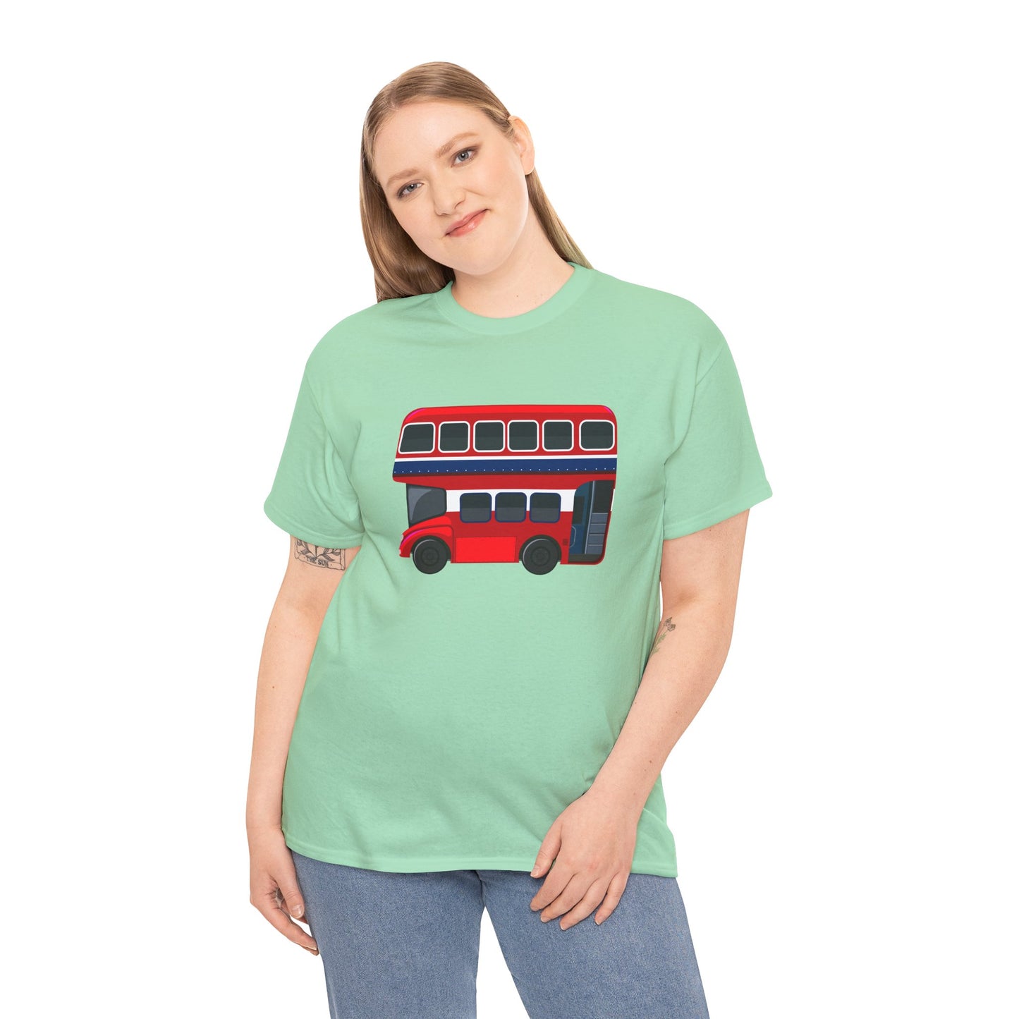 Unisex Heavy Cotton Tee - London Transport English Bus