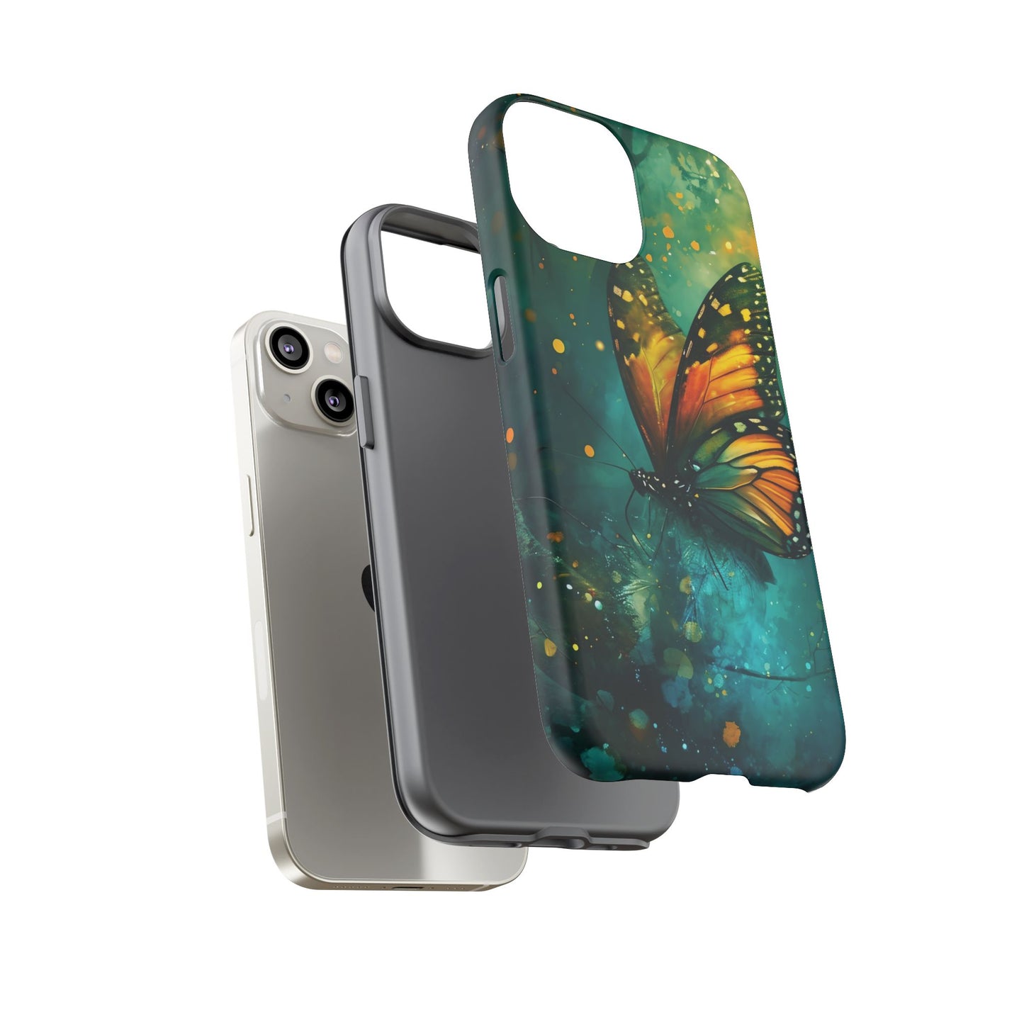 Colorful Butterfly Phone Case, Tough Cases for iPhone and Samsung, Cute Tech Accessories, Nature Lovers Gift, Vibrant Floral Design