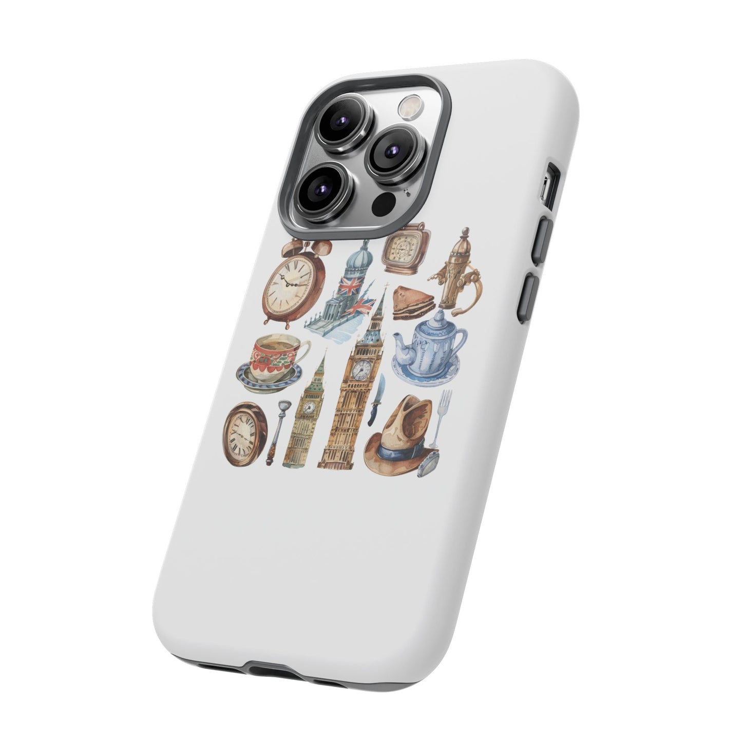Vintage Illustrative Phone Case, Whimsical Tough Phone Cover, Gifts for Her, Unique Cell Phone Accessory