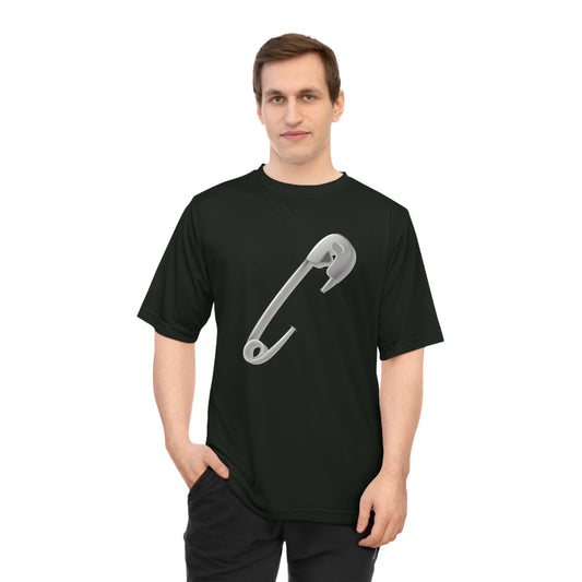 Unisex Zone Performance T-shirt - Minimalist Safety Pin Design