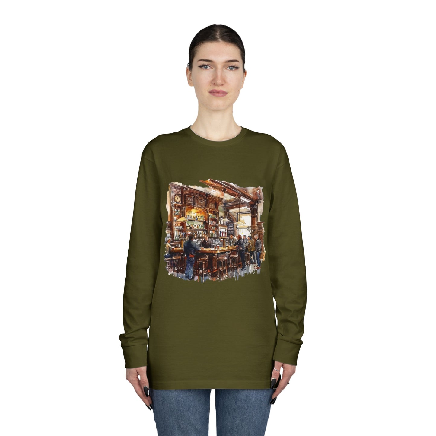 Long Sleeve Crewneck Tee - Trendy British Pub