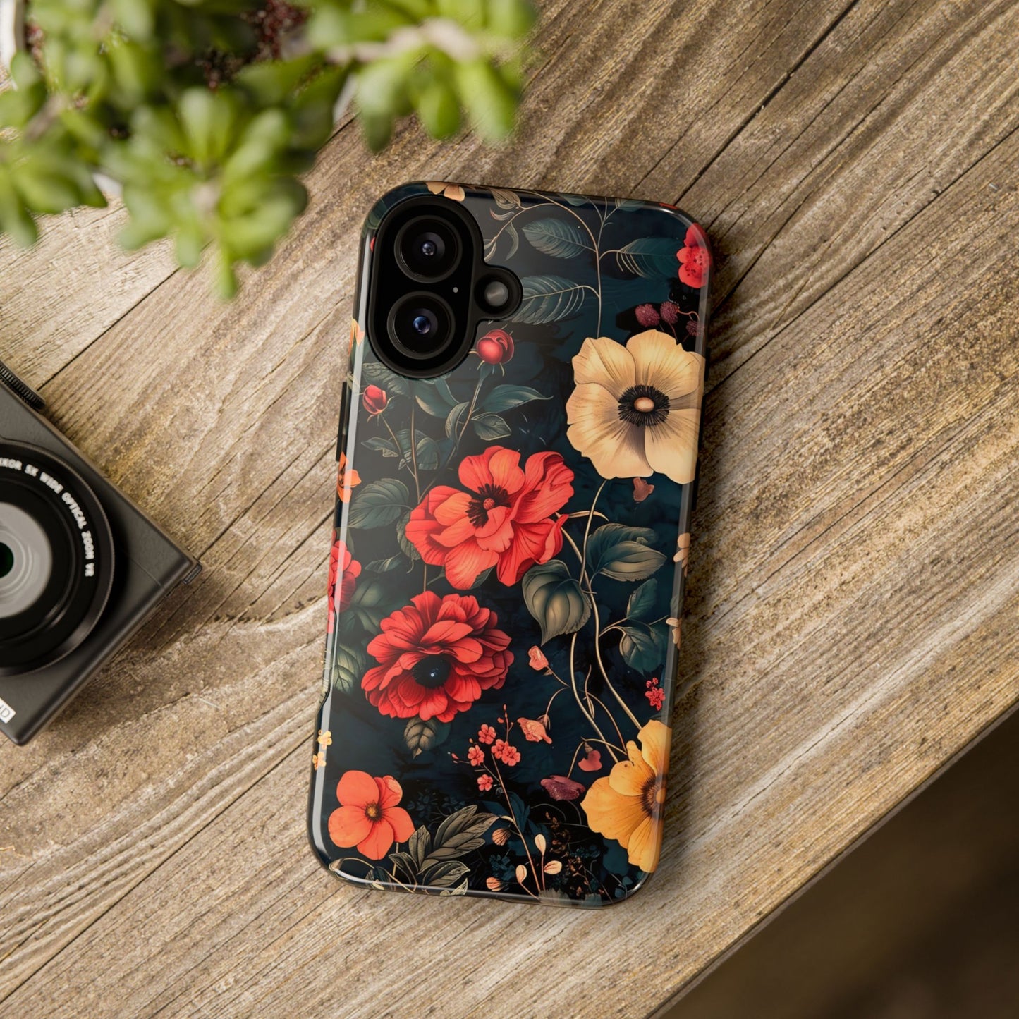 Floral Phone Case, Tough Cases, Flower Motif, Protective Cover, Gift for Her, Floral Design, Spring Accessory