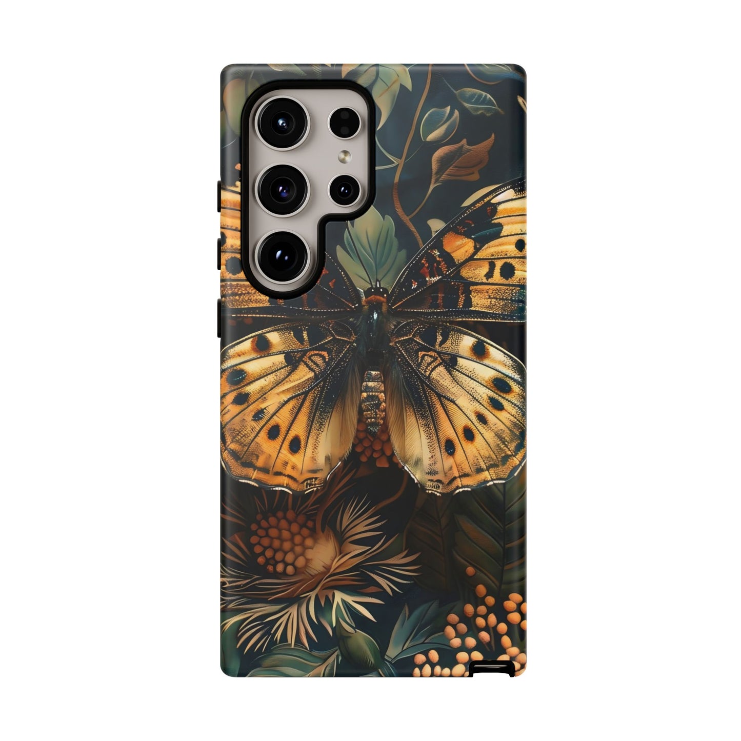 Butterfly Floral Phone Case, Tough Cases, Protective Cover, Unique Gift, Nature Lover, Art Print, Spring Decor