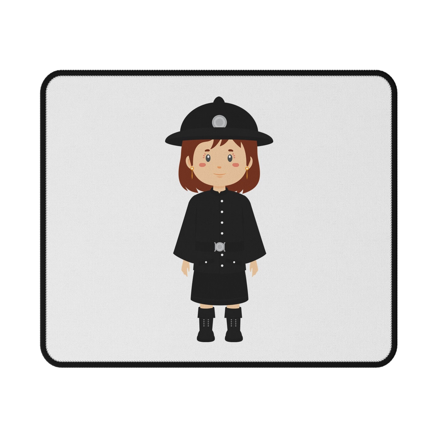 Non-Slip Gaming Mouse Pad - Fun Animated Police Officer Design, Gamer Gift, Desk Accessory, Office Decor, Unique Home Office