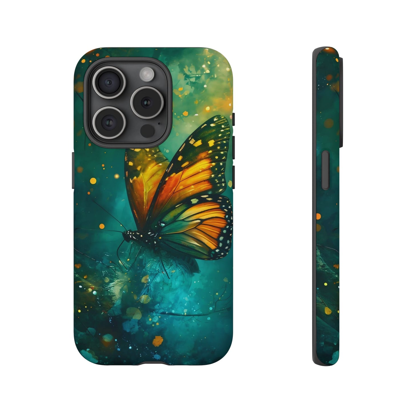 Colorful Butterfly Phone Case, Tough Cases for iPhone and Samsung, Cute Tech Accessories, Nature Lovers Gift, Vibrant Floral Design