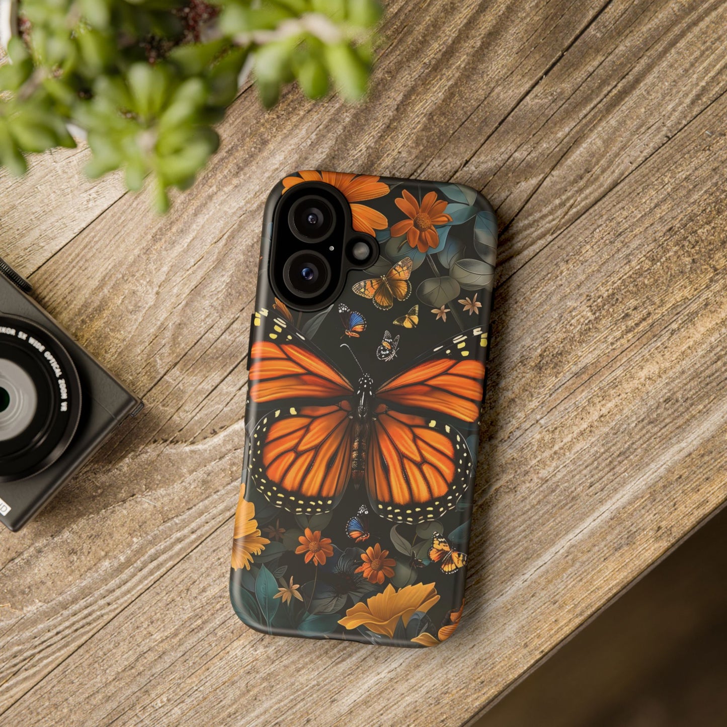 Monarch Butterfly Phone Case, Tough Cases, Nature Lover Gift, Floral Mobile Cover, Eco-Friendly Phone Accessory, Butterfly Design